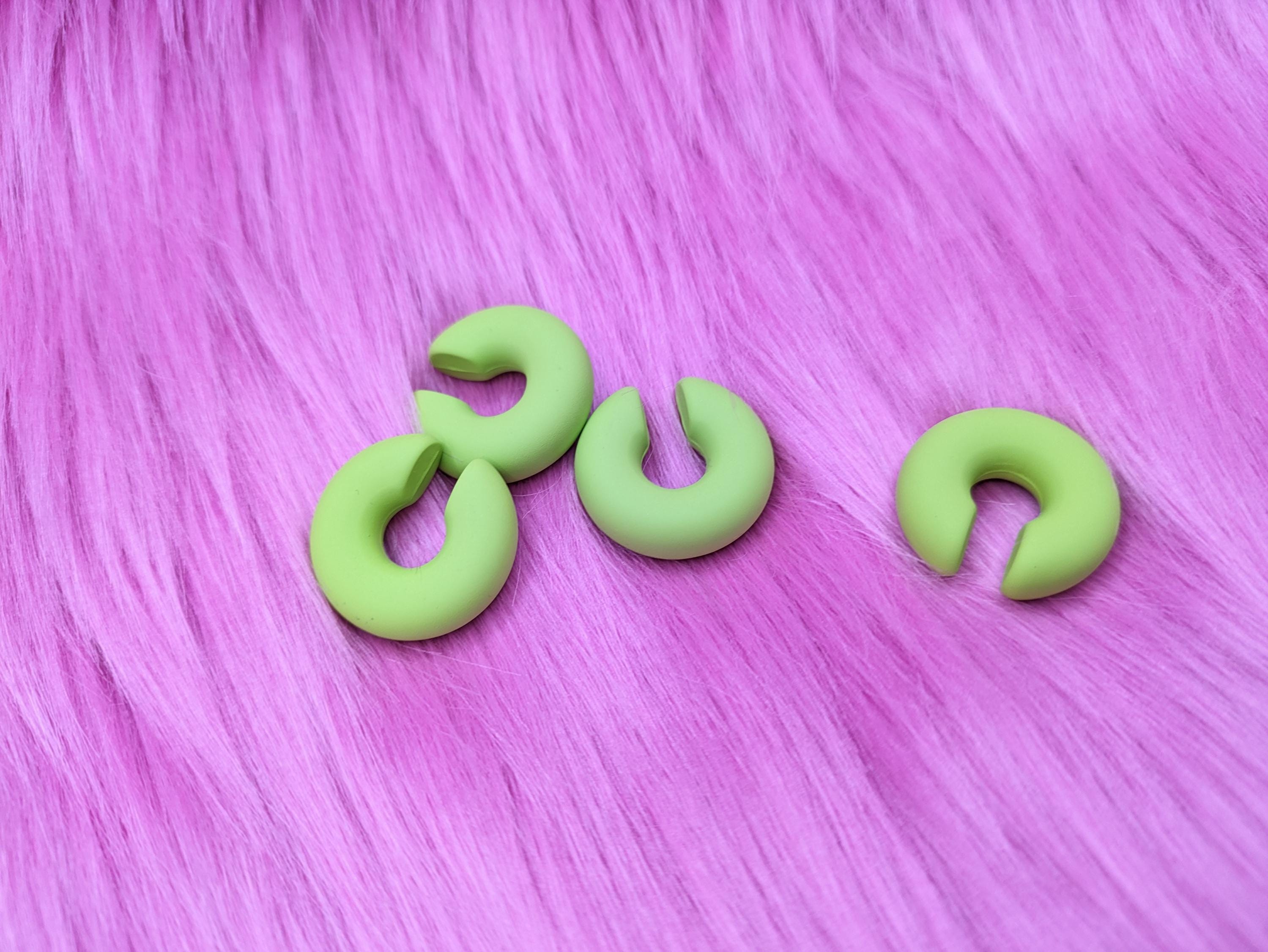 Plain Colour Acrylic Fursuit Cosplay No-Pierce Earrings & Piercings
