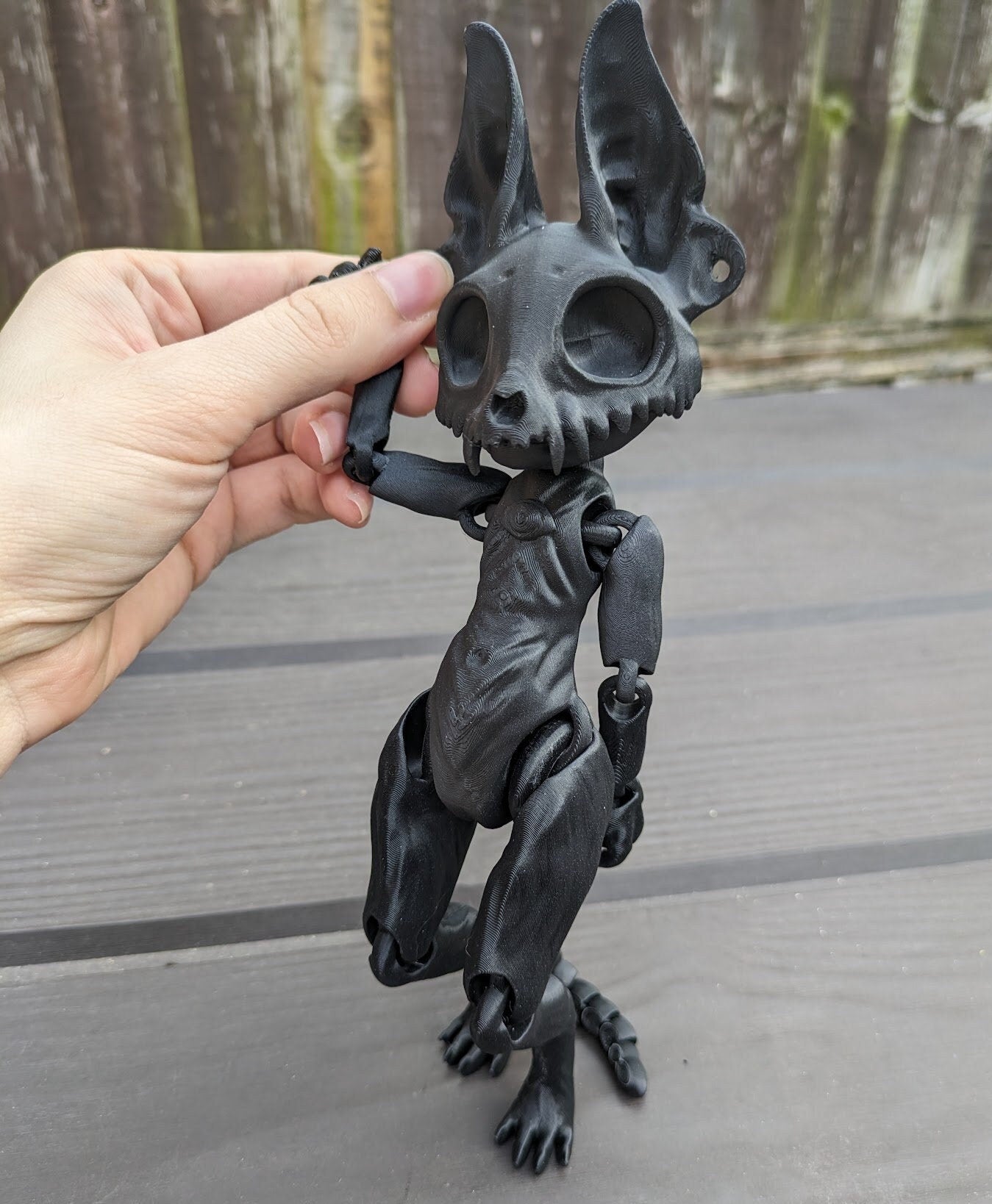 Spooky Skeleton Dog Flexi Printed Skully Doll - Licensed UK Seller