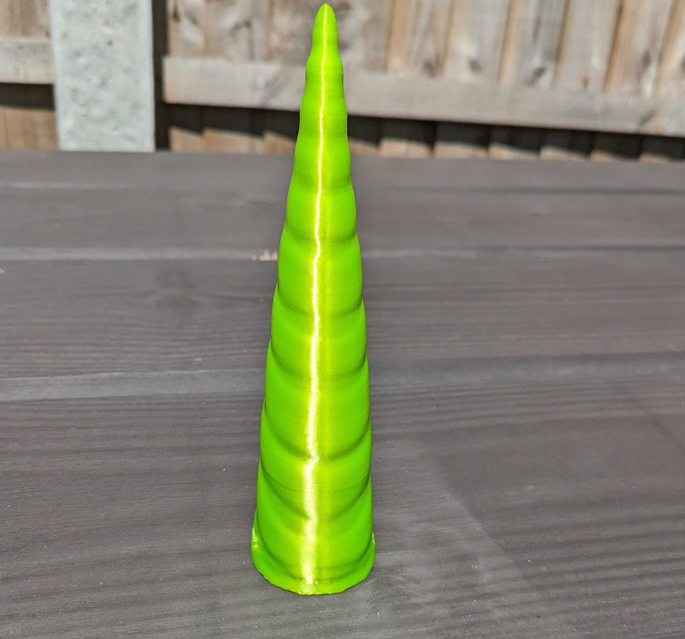 UNICORN ALICORN Horn - "Acid Green” Silk 3D Printed Cosplay Fursuit Part - 5.5 inch