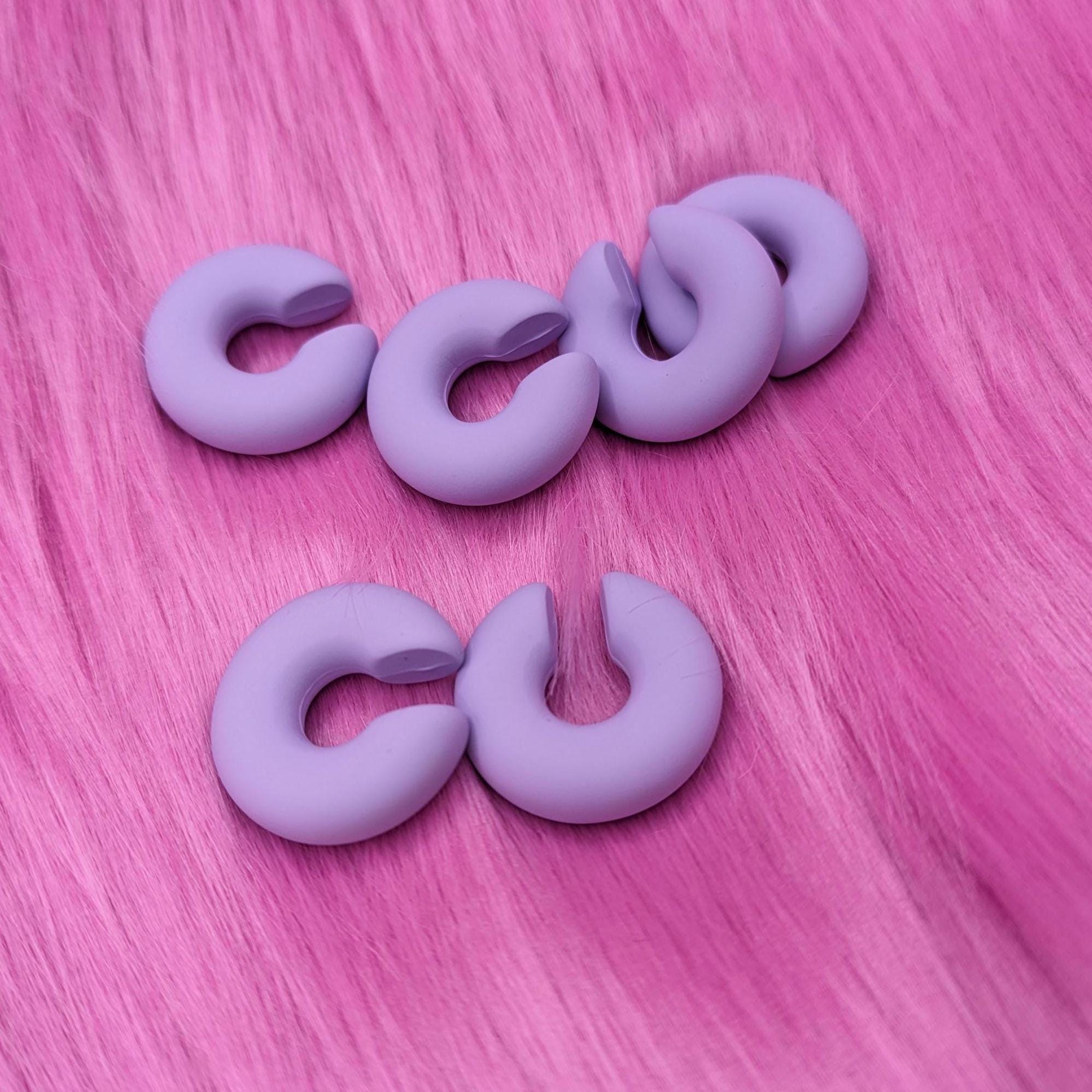 Plain Colour Acrylic Fursuit Cosplay No-Pierce Earrings & Piercings