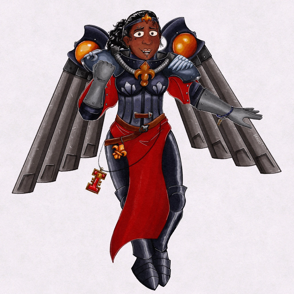 Battle Sisters Seraphim in Flight - Gloss Vinyl Sticker