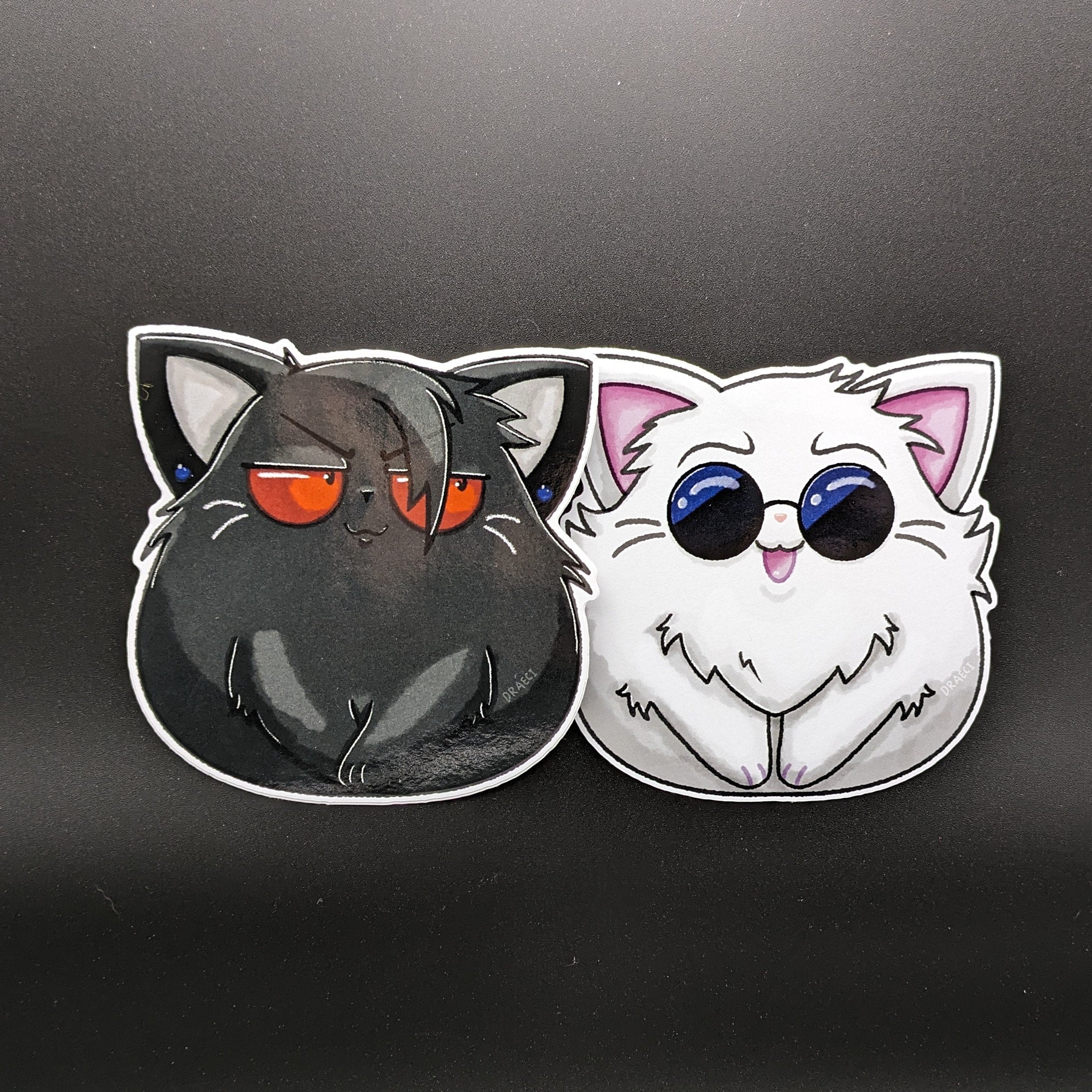 XL Gloss Vinyl Sticker: Gojo Cat /  Gojo Catoru