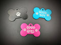 Custom Engraved Bone Collar Tag: Double Sided Metal Fursuit ID