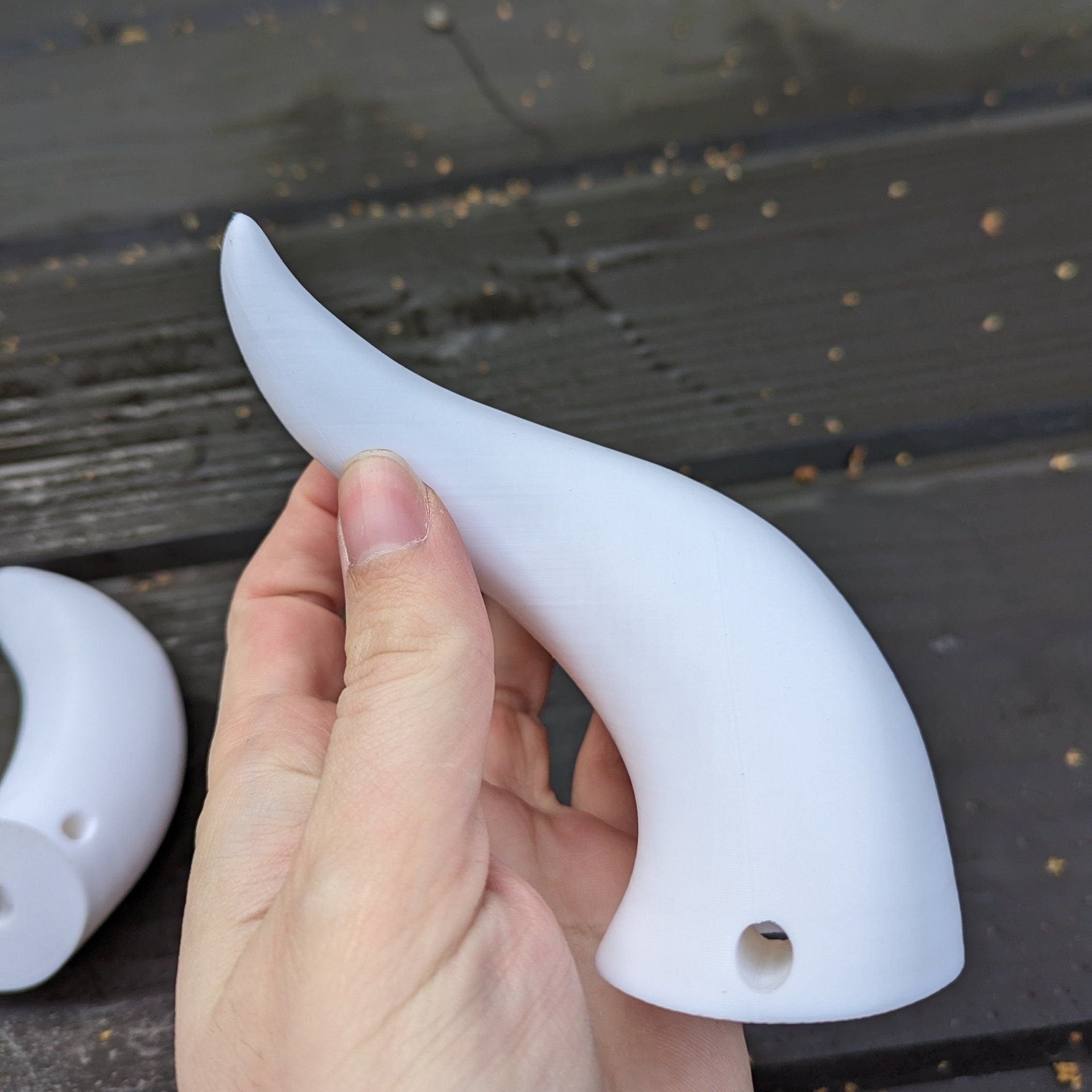 Curved Pair of Demon Bull Style Horns - 5 inch