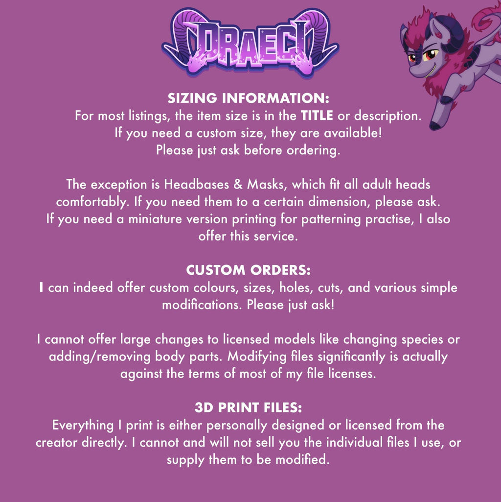 Fursuit Eye Blanks and white Mesh (pair) - 3D Printed - Custom Size - "B. Bear"