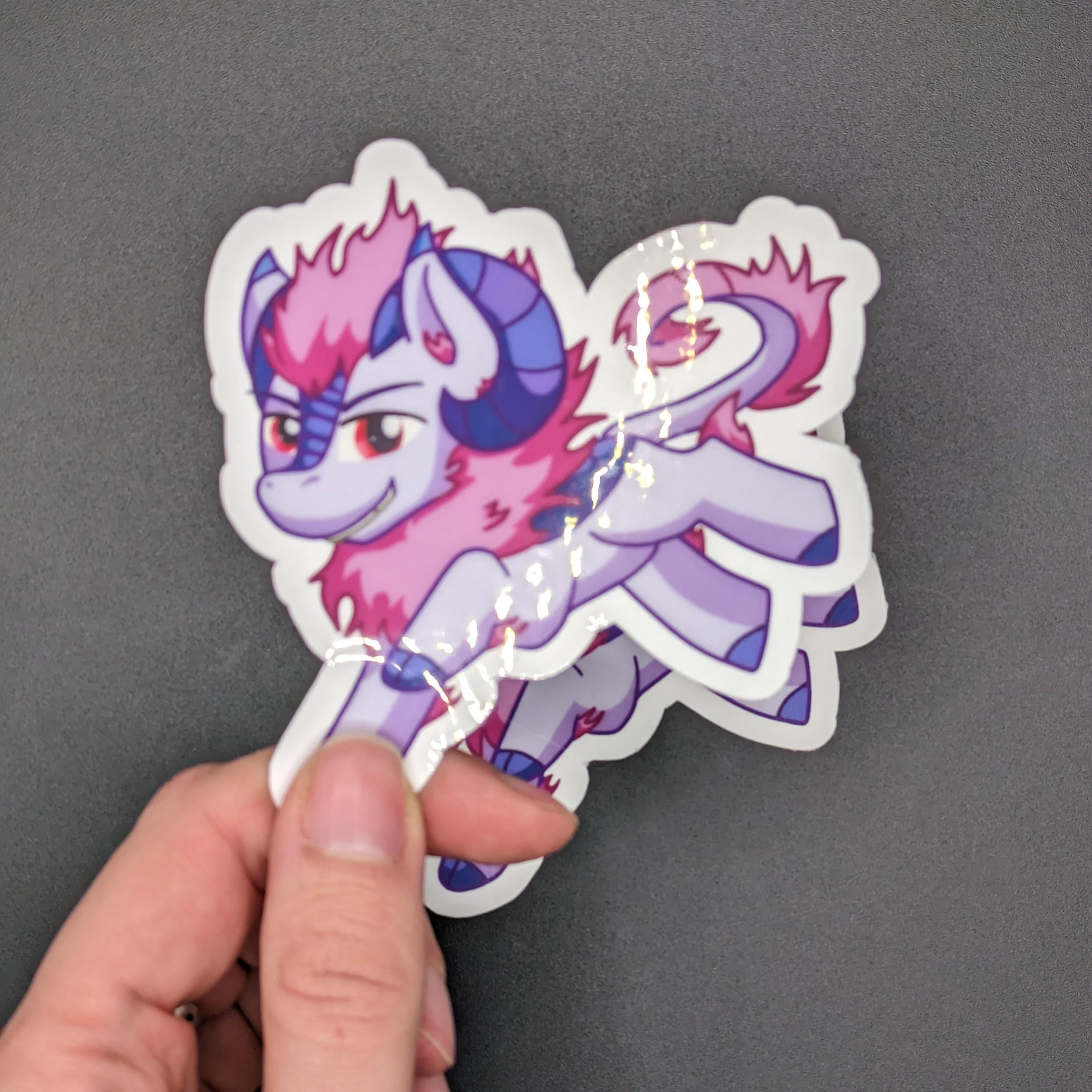 Perron - Demon Kirin / Quilin - 3.5 inch Gloss Vinyl Sticker Decal