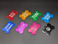 Custom Engraved Large Double Sided Metal Bone Collar Tag (2inch / 5cm wide)
