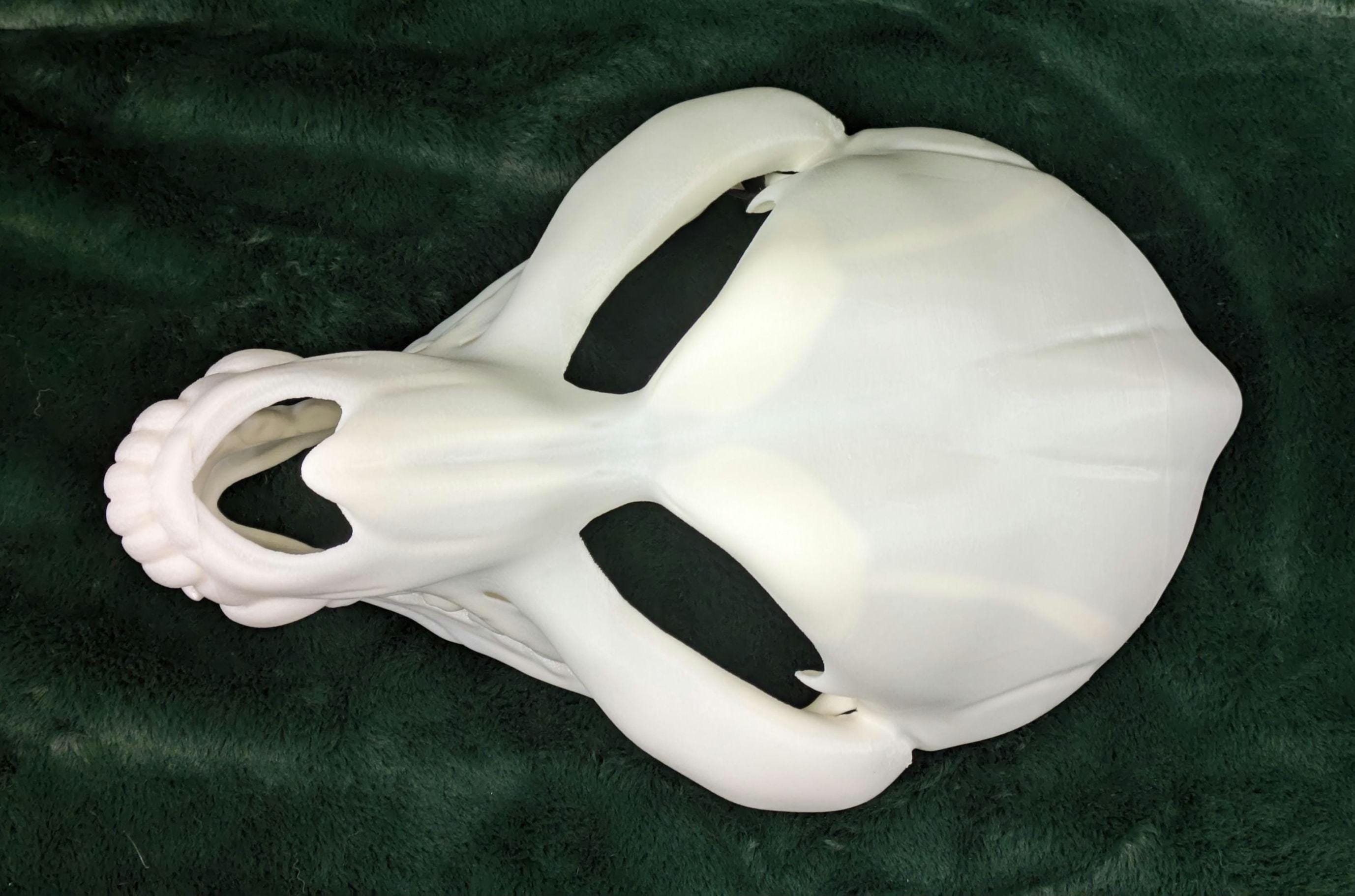 Toony Canine Skull: Wolf or Dog Skully - Hinged Jaw Mask or Fursuit Head Base / Head Blank