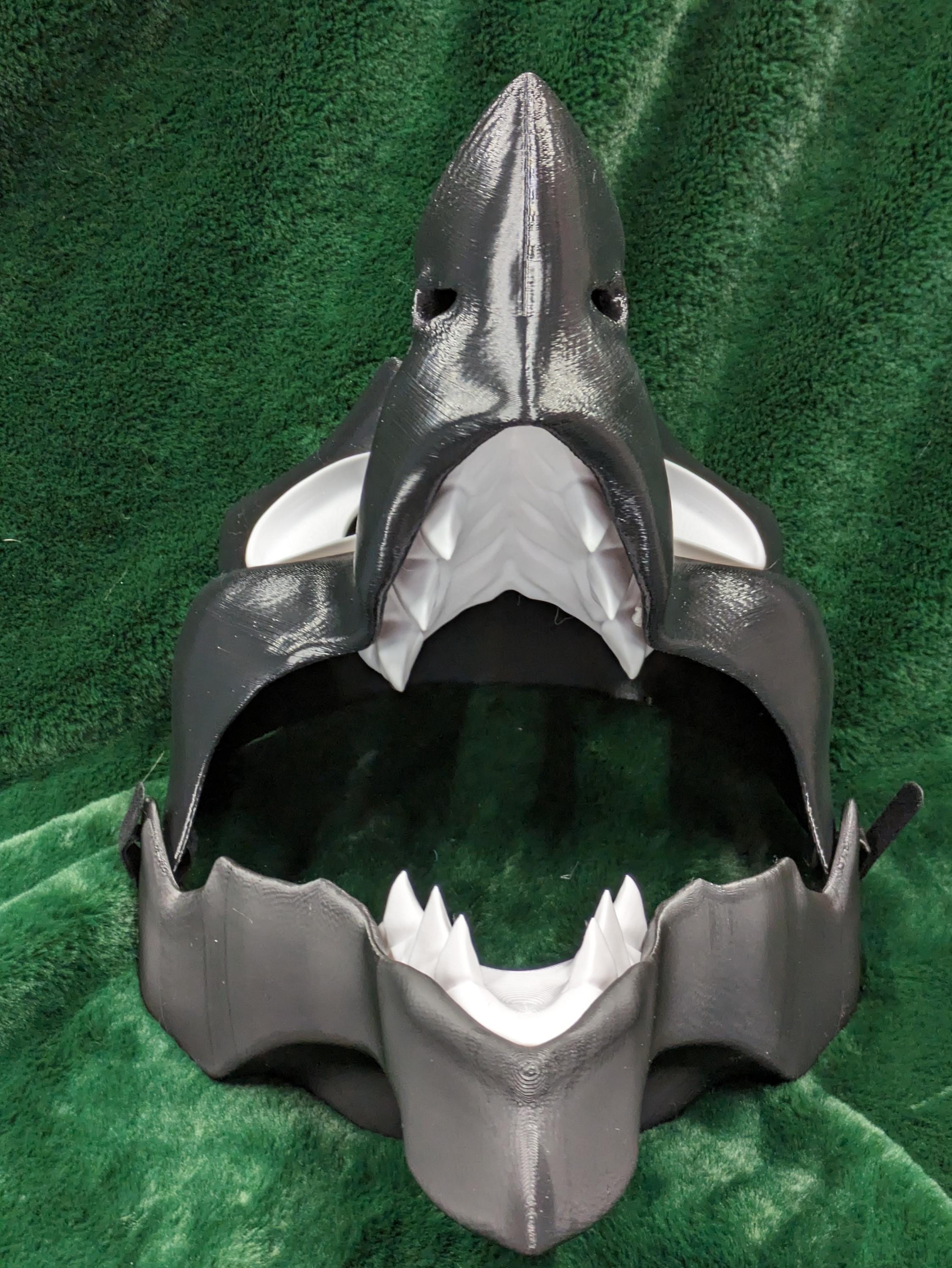 Sergal - 3D Printed Plastic Fursuit Head Blank - Complete Headbase Kit