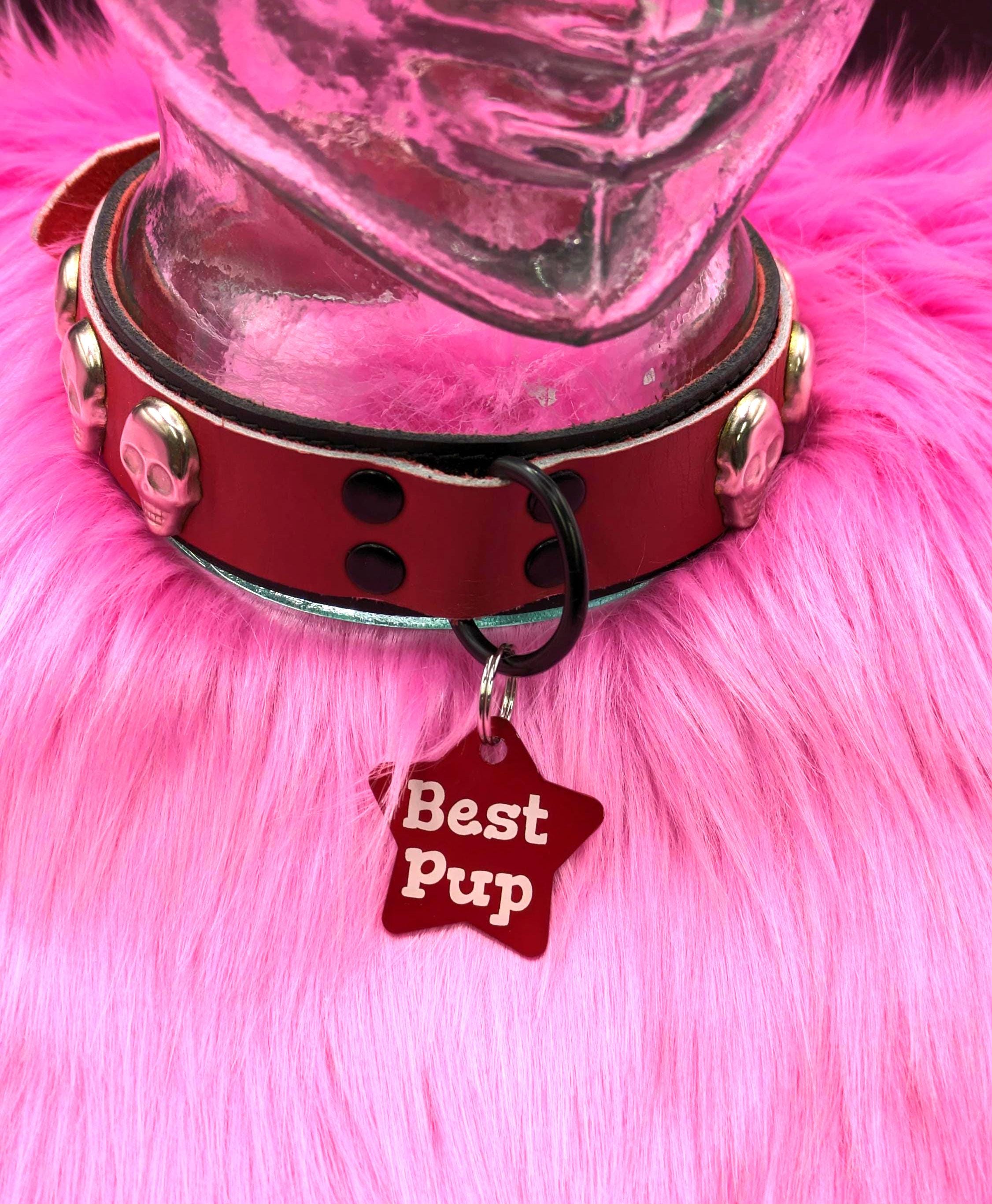 Custom Engraved Metal Fursuit Star Collar Tag (1.4 inch)