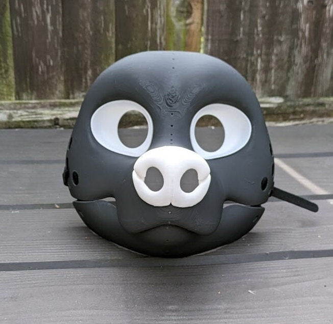 Black Bear Toony - 3D Printed Fursuit Head Blank Complete Headbase Kit