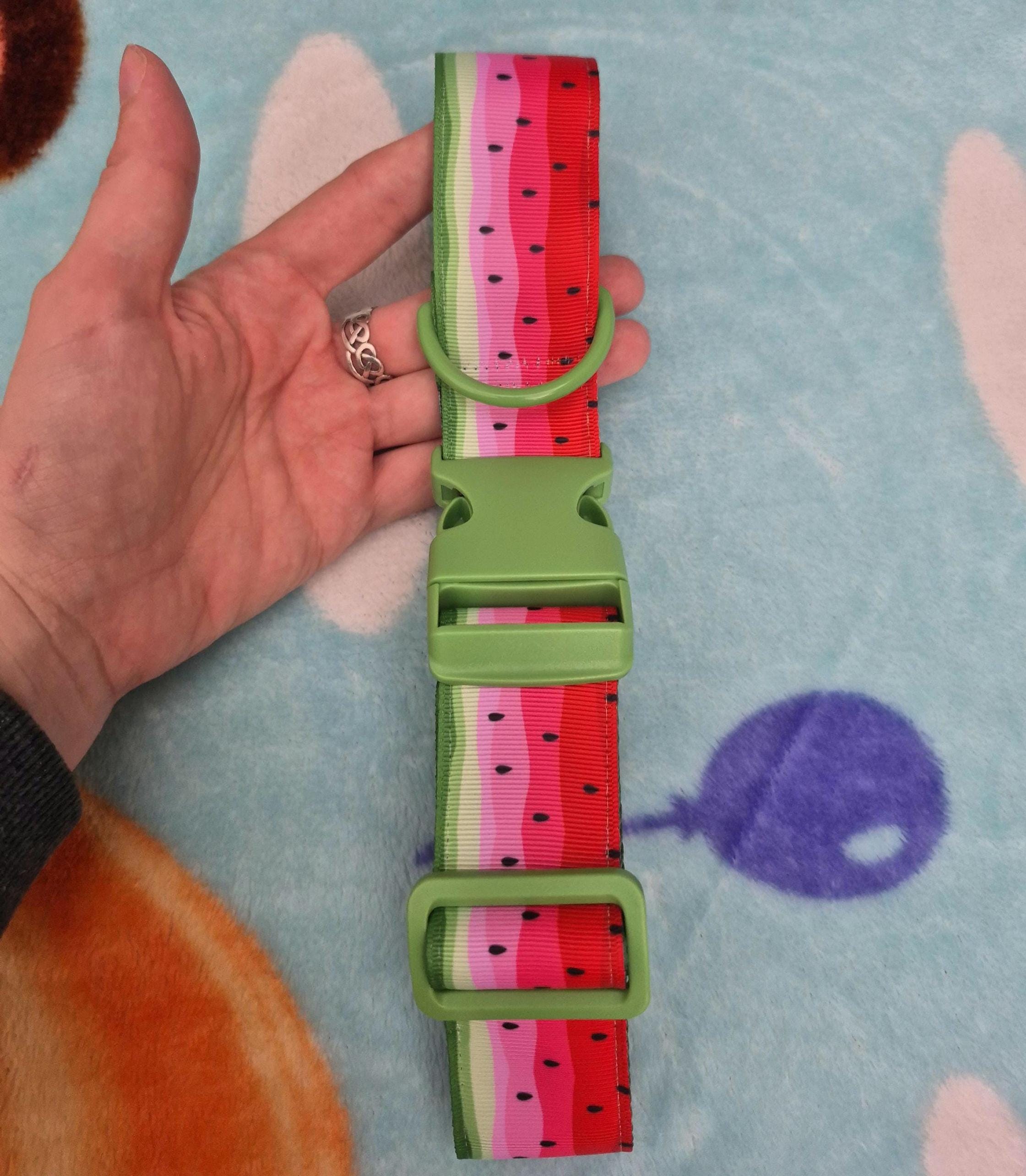 Handmade Watermelon Fursuit Collar - Adjustable Fit