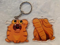 Hux! Screaming Double Sided Ginger Scottish Fold Cat Acrylic Keychain