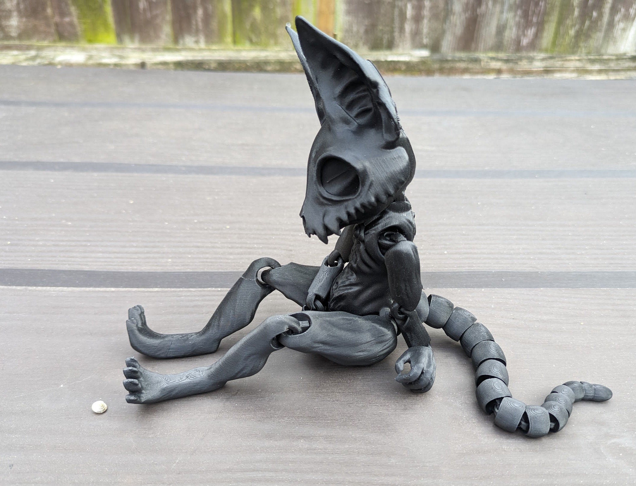 Spooky Skeleton Dog Flexi Printed Skully Doll - Licensed UK Seller