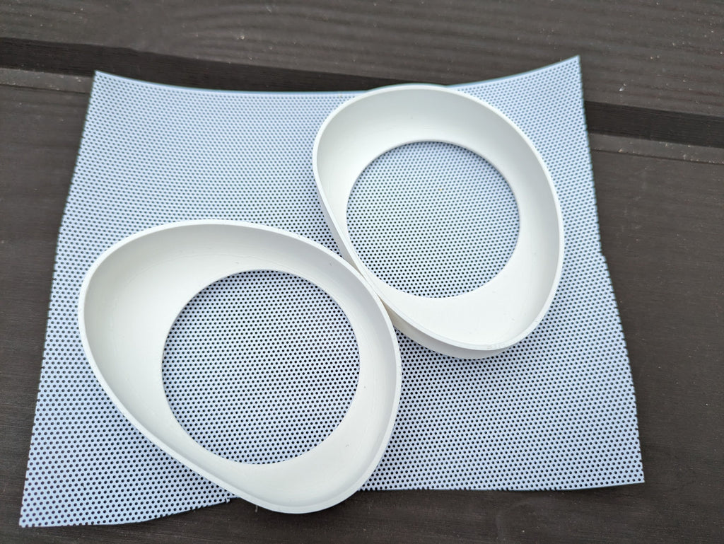 Fursuit Eye Blanks & Mesh Custom Size (Design: Rounded Dragon)