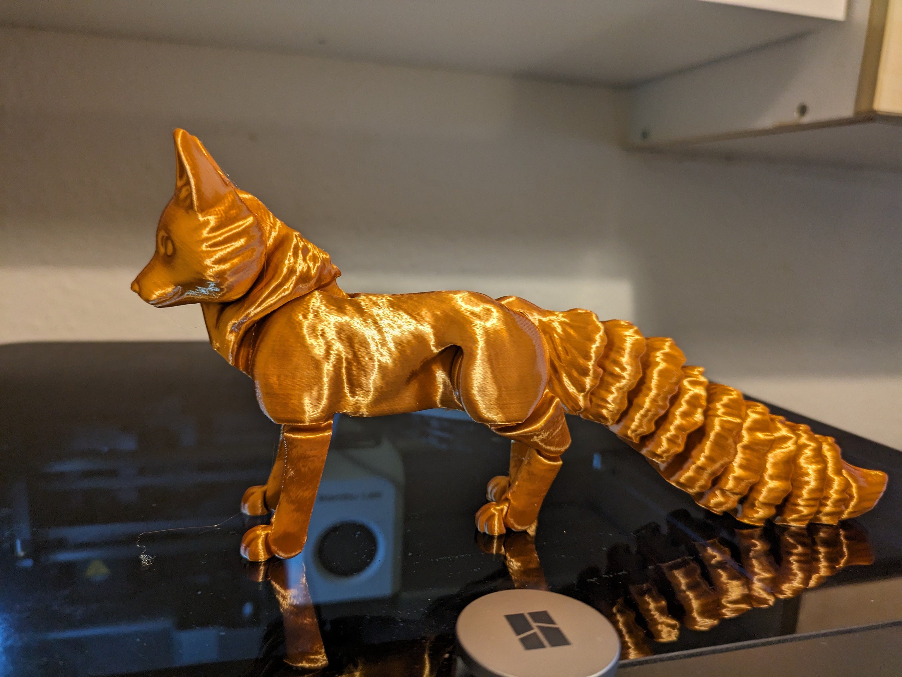 Articulated Large Fox Flexi Print Toy - 8 Inches