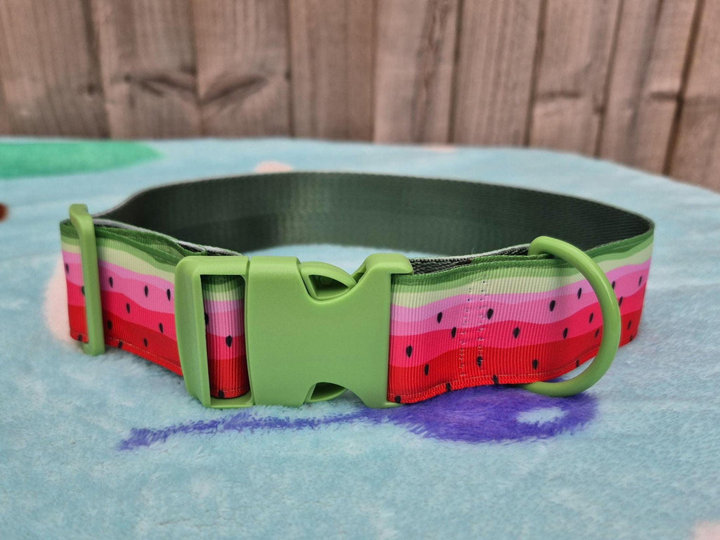 Handmade Watermelon Fursuit Collar - Adjustable Fit