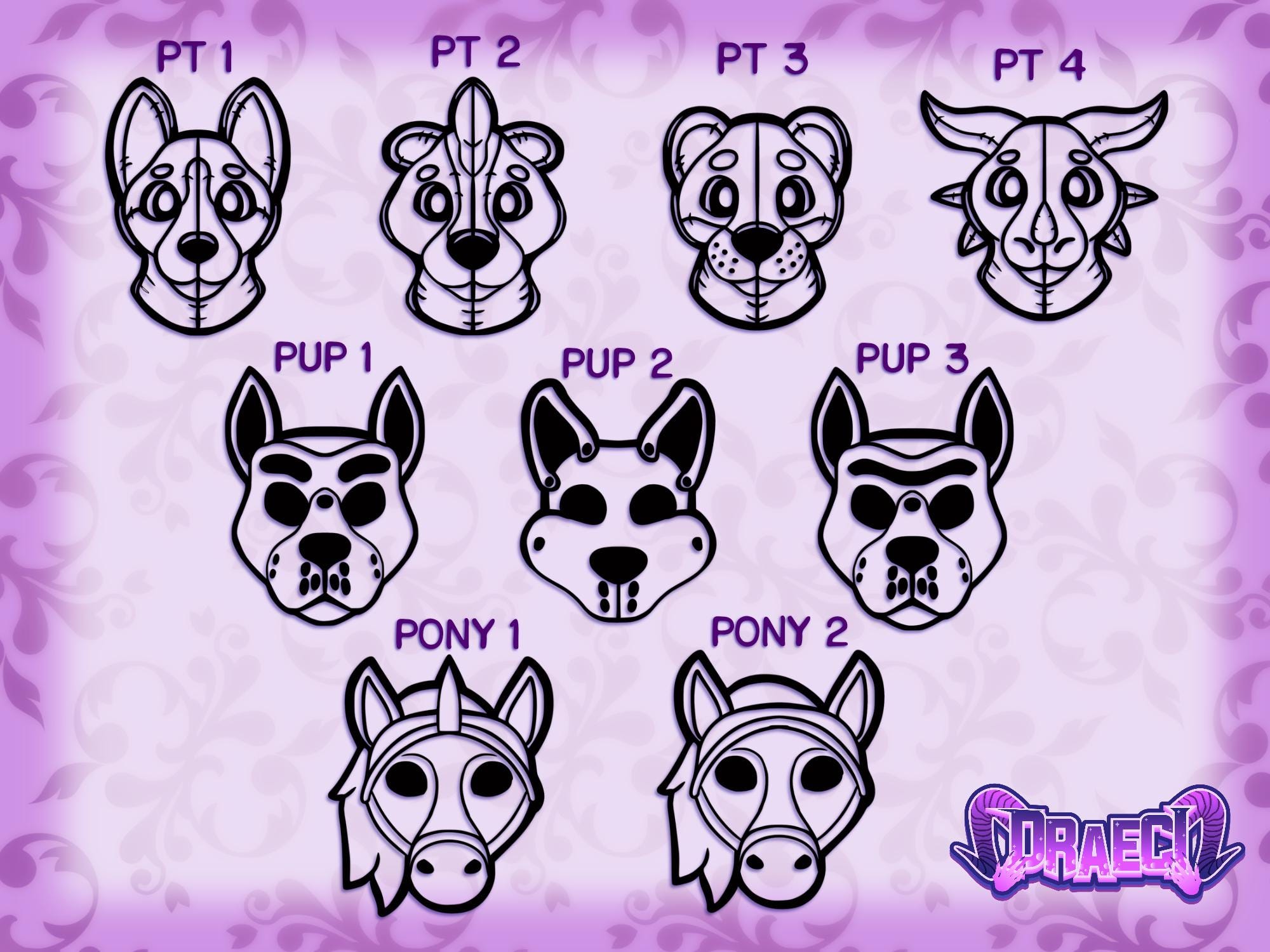 Custom Text Collar Tags - Pony Play, Pup Hoods, Rubber Furs & Pool Toys (40mm Black)