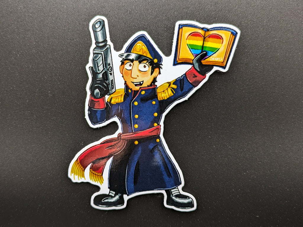 “Reckless Compassion” Commissar Pride - Gloss Vinyl Sticker