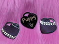 Custom Personalised - Engraved Stainless Steel Heart Padlock shaped Collar Tag (35mm wide)