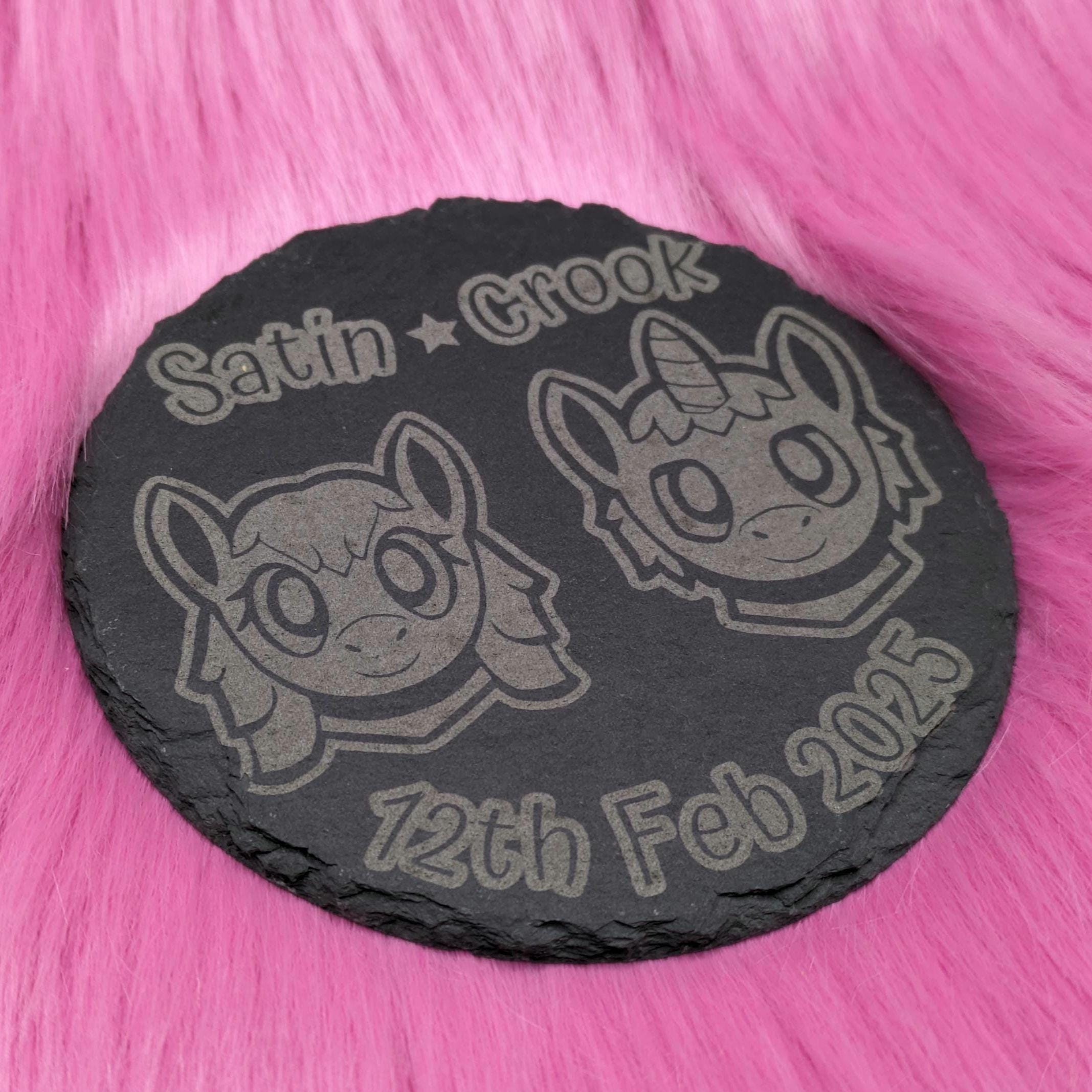 Engraved Slate Coaster - Ponysona or Griffon