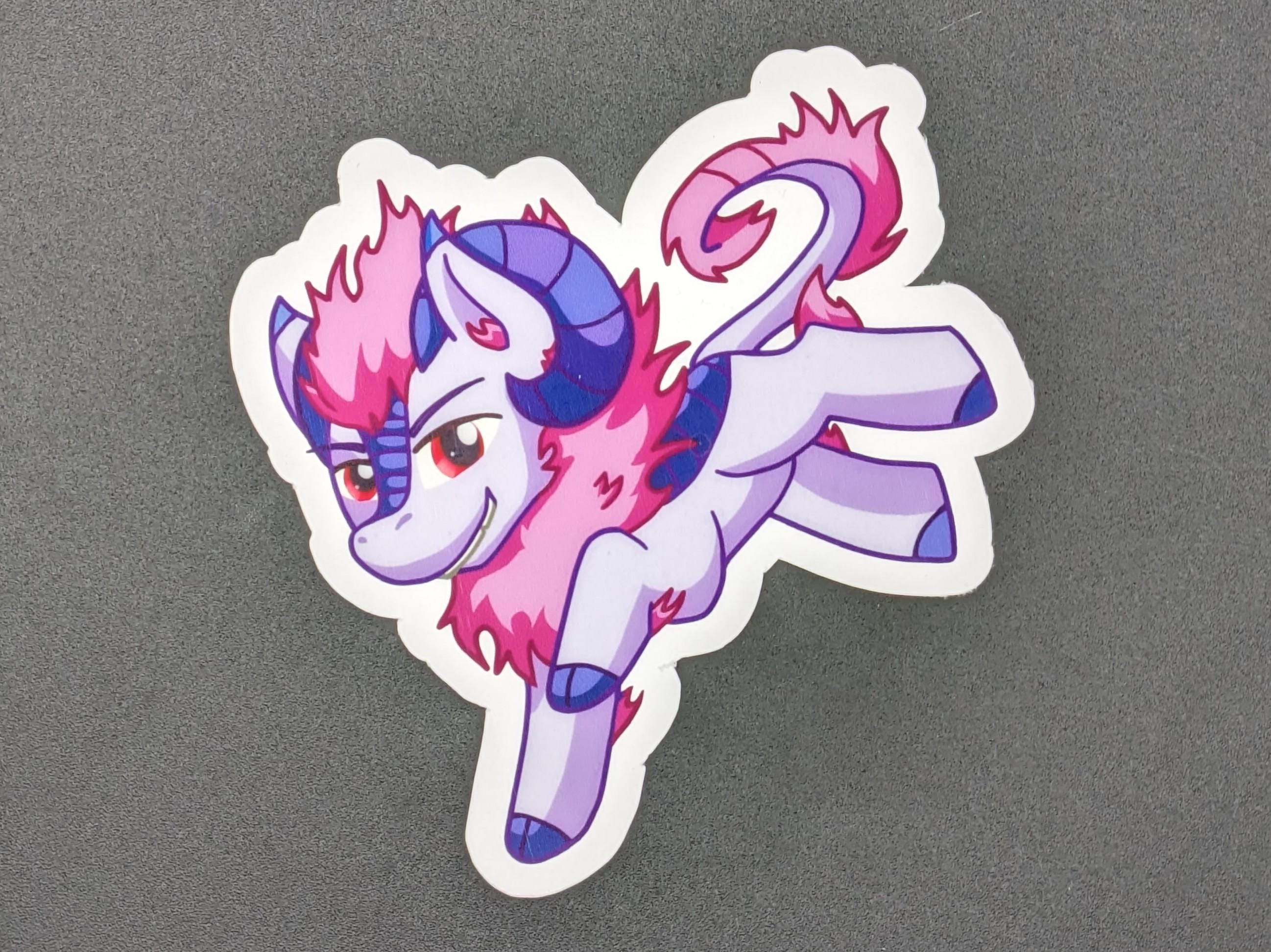 Perron - Demon Kirin / Quilin - 3.5 inch Gloss Vinyl Sticker Decal