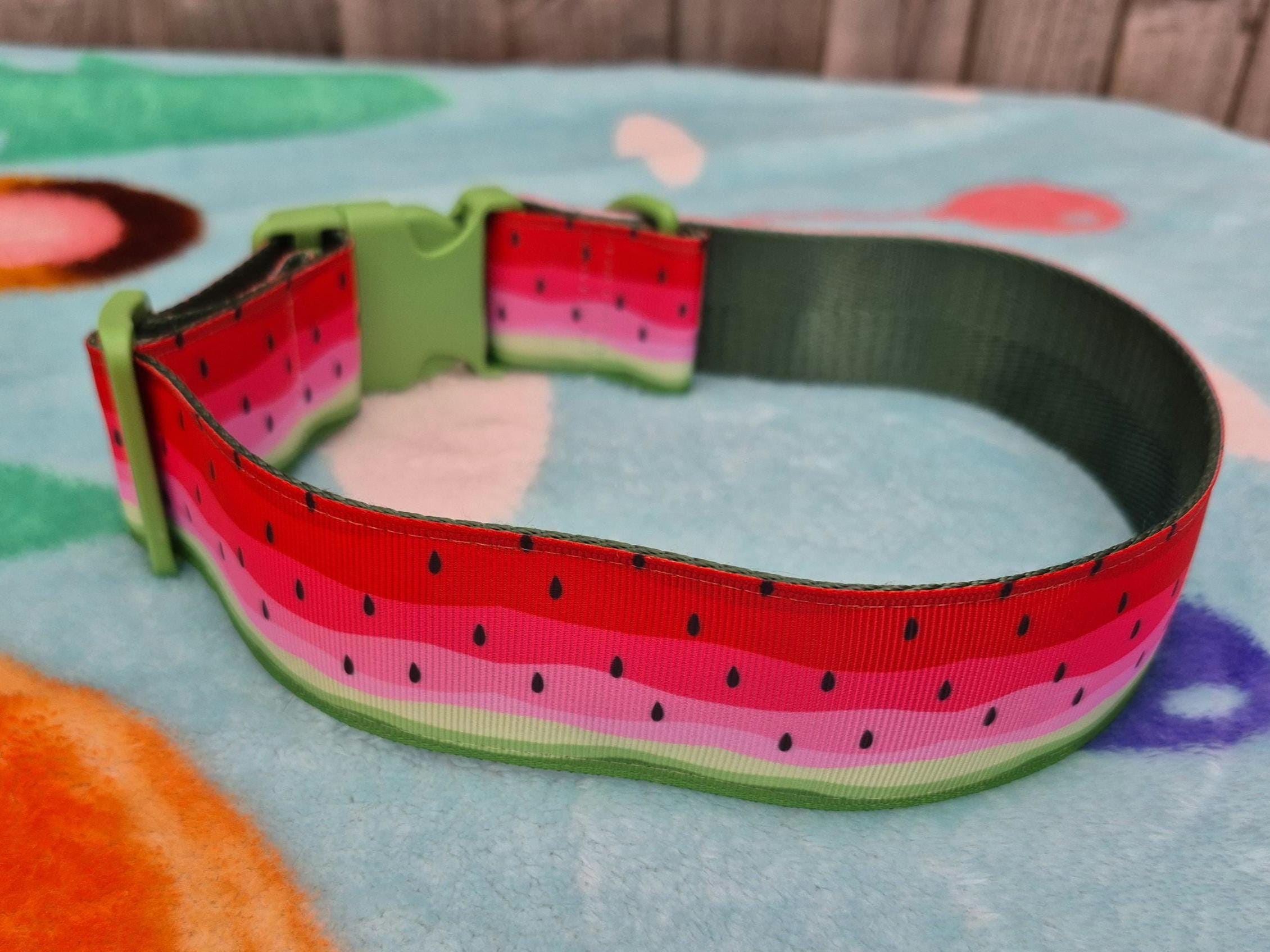 Handmade Watermelon Fursuit Collar - Adjustable Fit