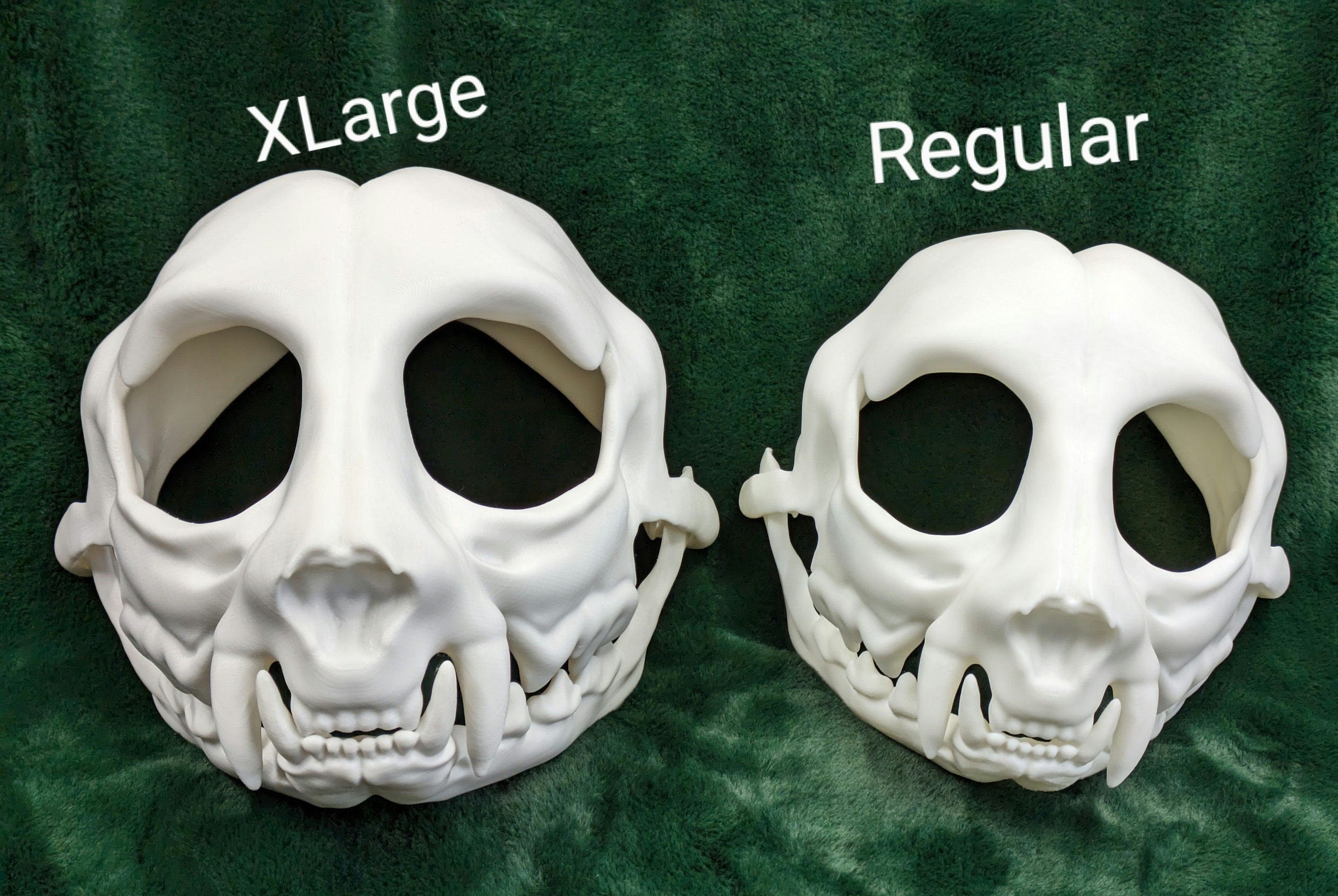 Cat Feline Skull - Hinged Jaw Mask or Fursuit Head Base Head Blank