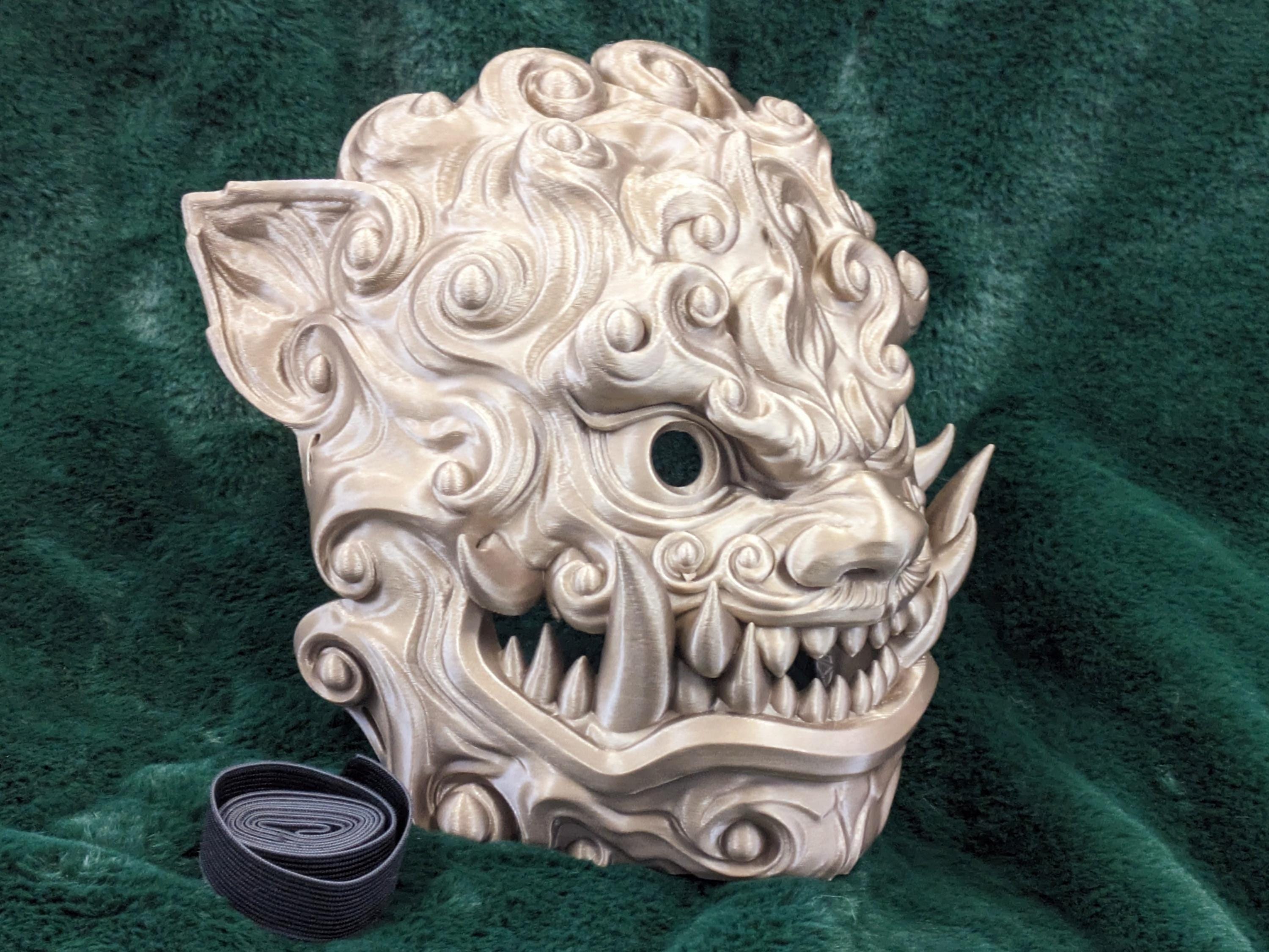Foo Dog or Lion Dog Mask - Wearable and hangable decoration
