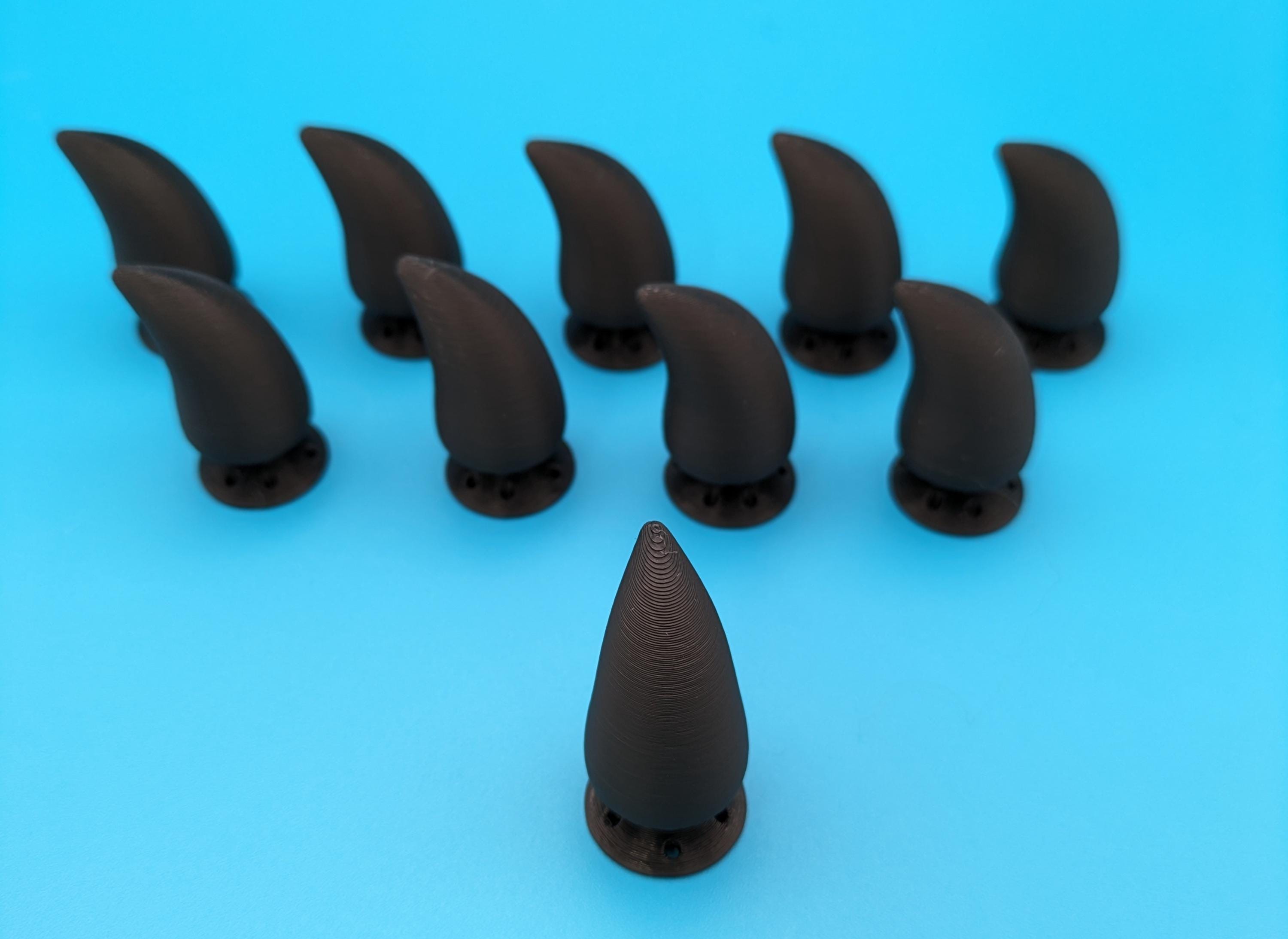 Chubby Nubby Fursuit Claw Set x 10 - Black