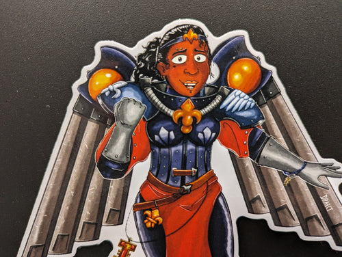 Battle Sisters Seraphim in Flight - Gloss Vinyl Sticker