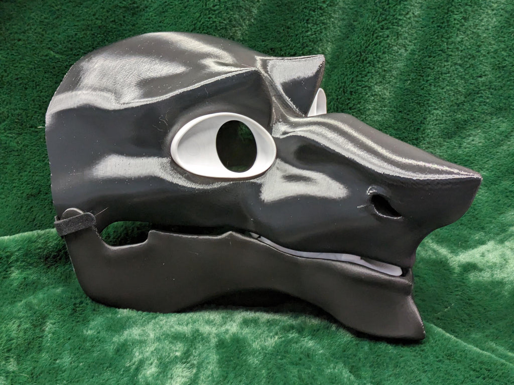 Sergal - 3D Printed Plastic Fursuit Head Blank - Complete Headbase Kit
