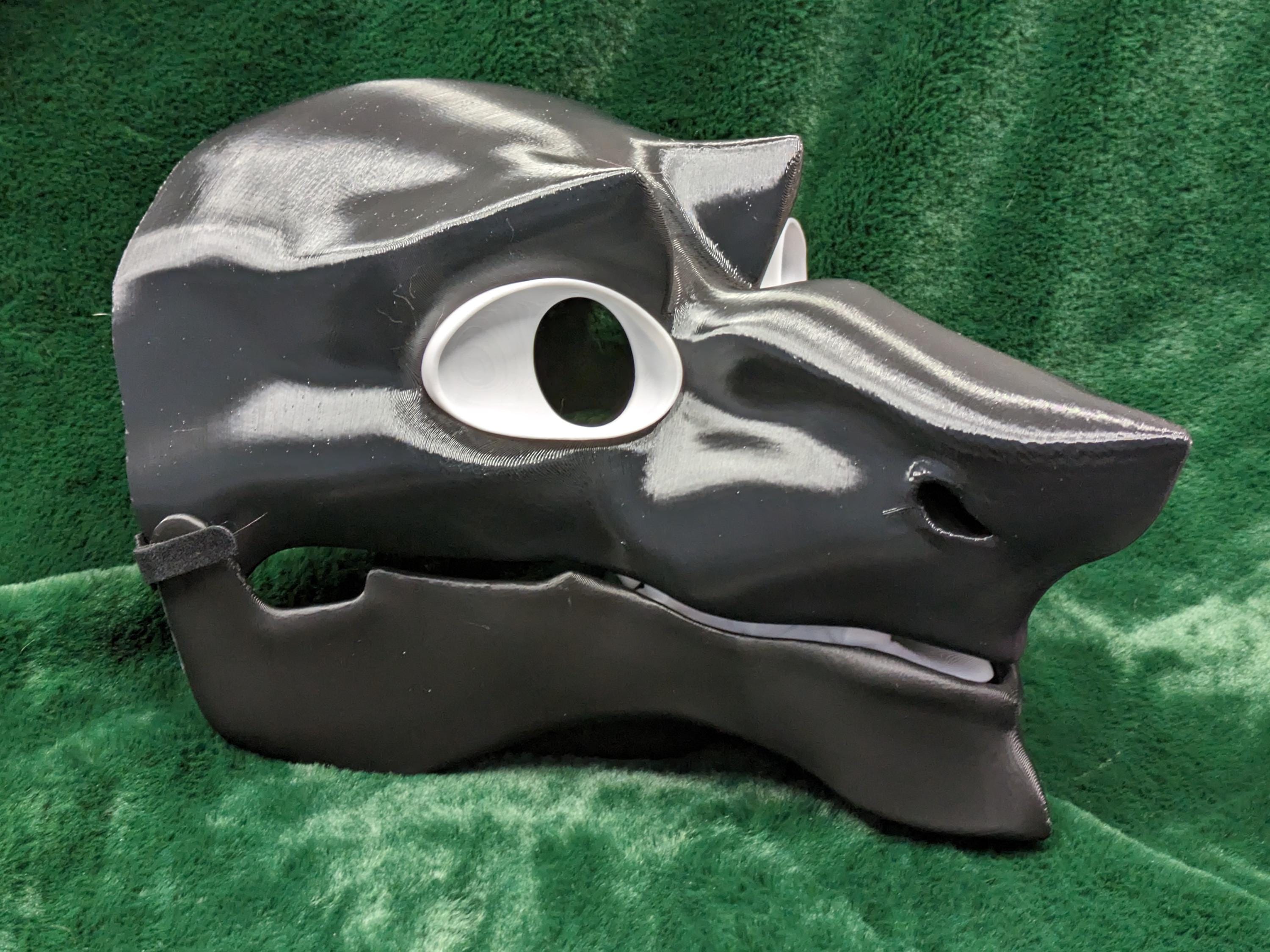 Sergal - 3D Printed Plastic Fursuit Head Blank - Complete Headbase Kit