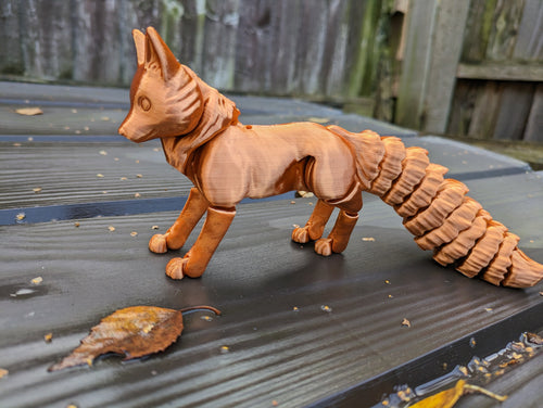 Articulated Large Fox Flexi Print Toy - 8 Inches