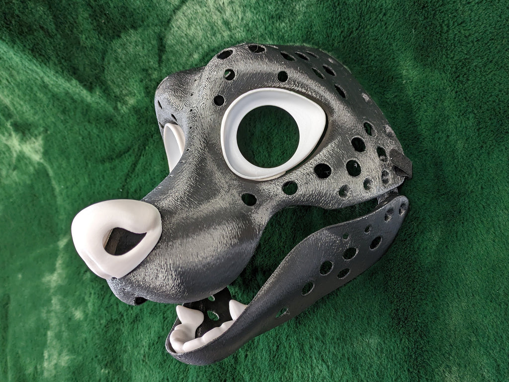 Raccoon or slim toony canine - 3D Printed Fursuit Cat Head Blank Complete Headbase Kit