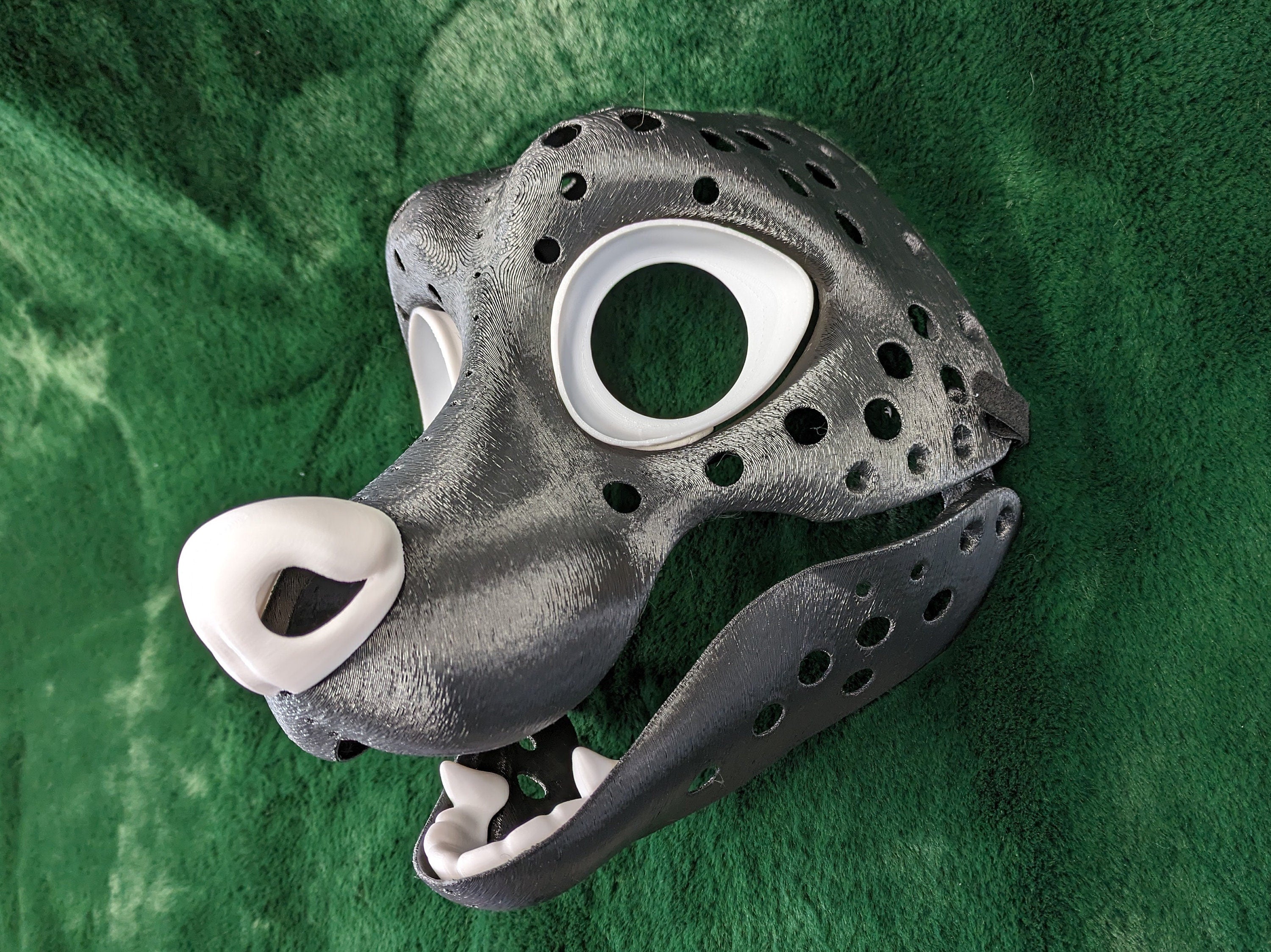 Raccoon or slim toony canine - 3D Printed Fursuit Cat Head Blank Complete Headbase Kit