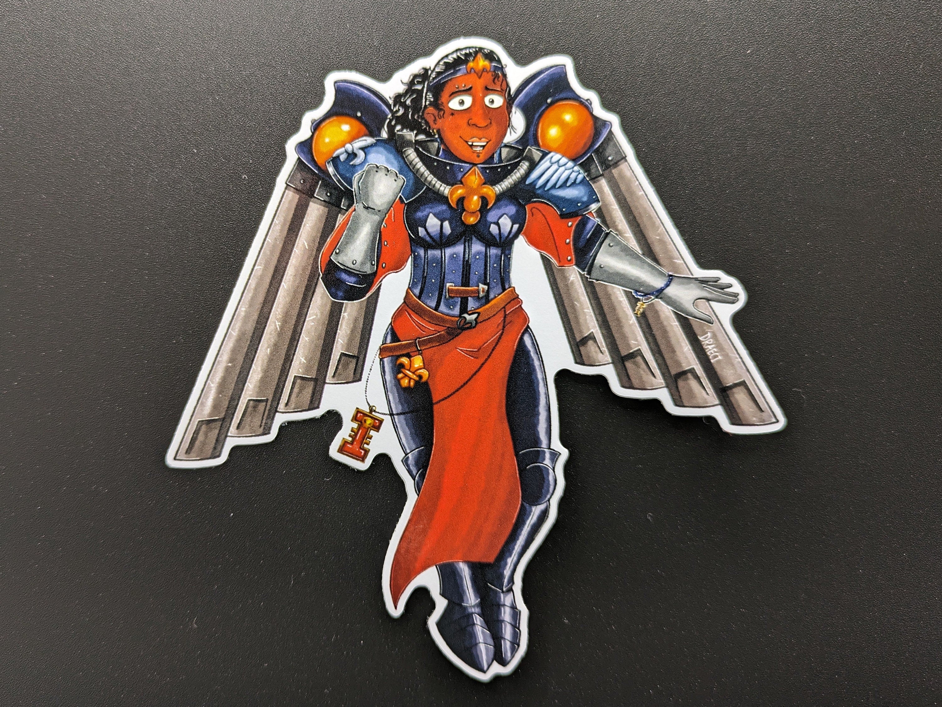 Battle Sisters Seraphim in Flight - Gloss Vinyl Sticker