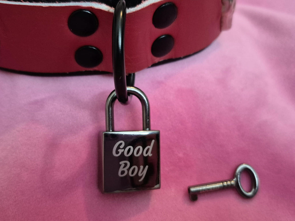 Custom Engraved Collar Personal Padlock or Lovelock and Key
