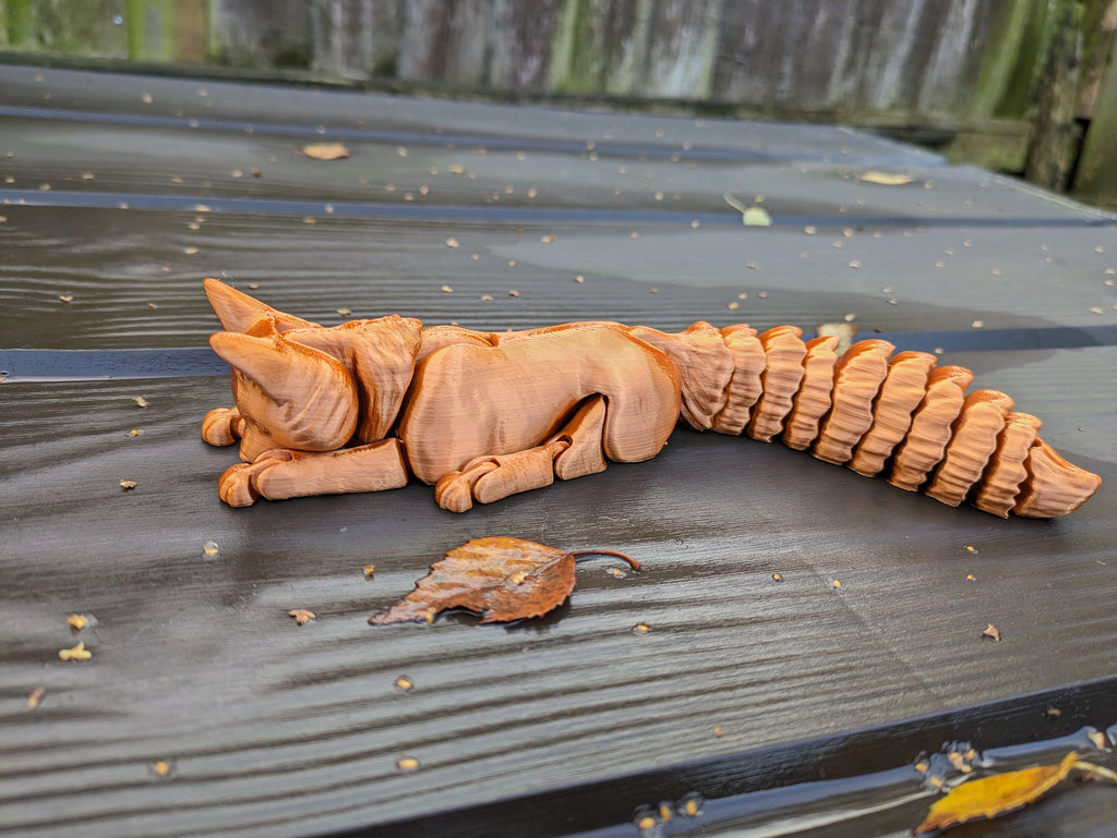 Articulated Large Fox Flexi Print Toy - 8 Inches