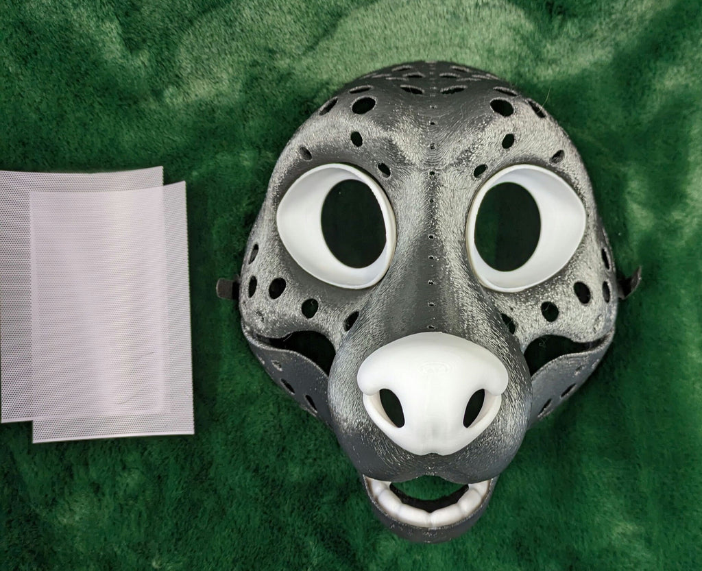 Raccoon or slim toony canine - 3D Printed Fursuit Cat Head Blank Complete Headbase Kit