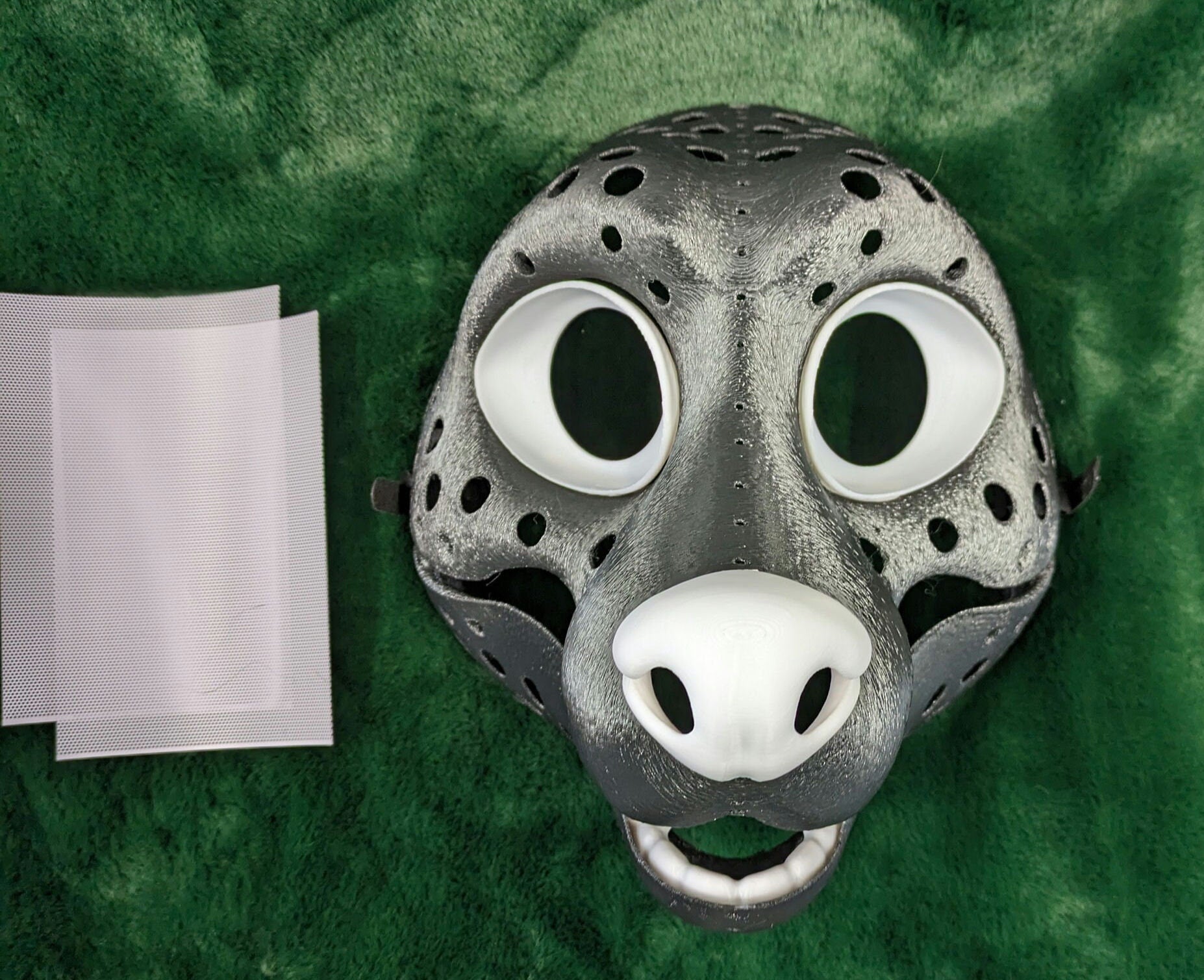 Raccoon or slim toony canine - 3D Printed Fursuit Cat Head Blank Complete Headbase Kit