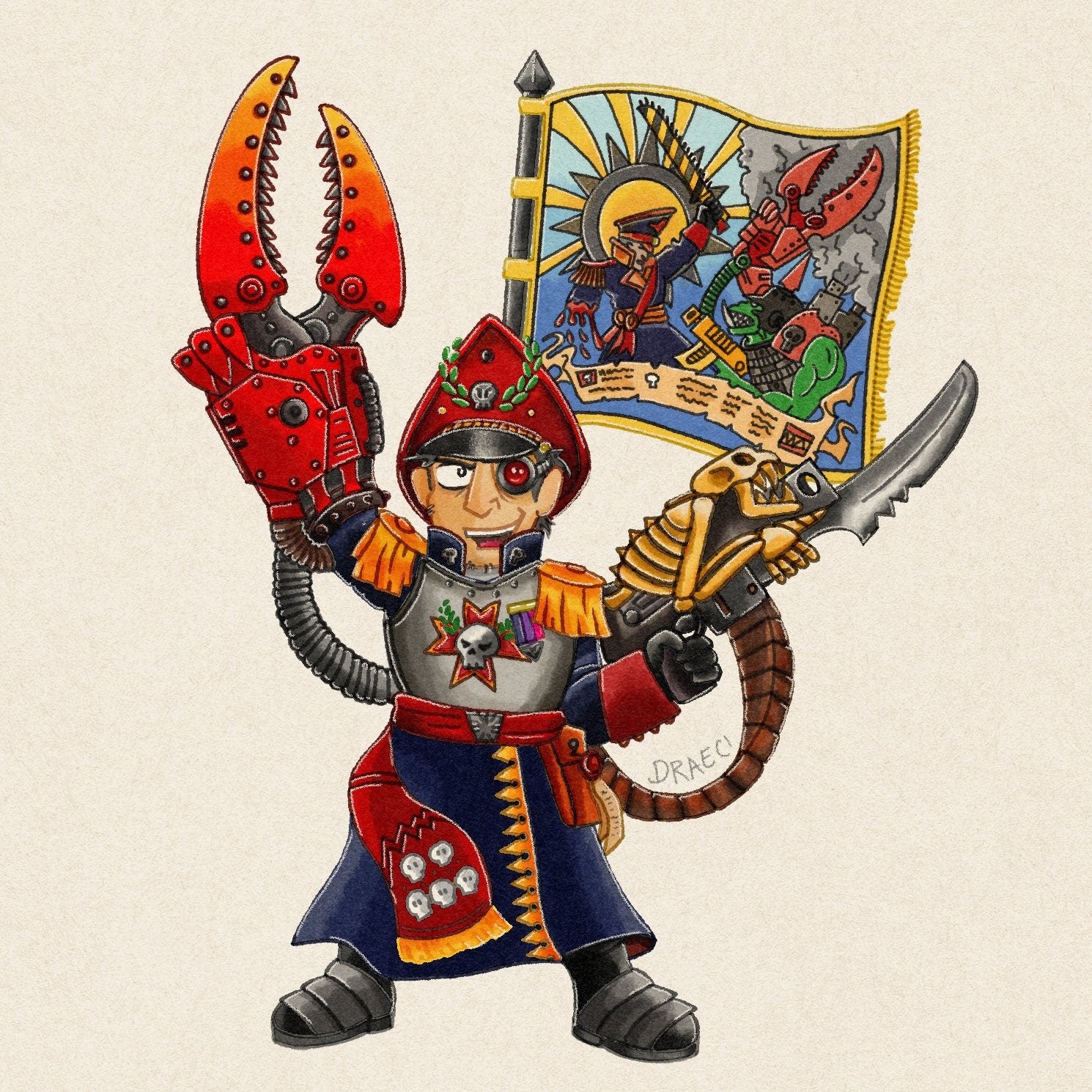 Commissar Sebastian Yarrick - Gloss Vinyl Sticker