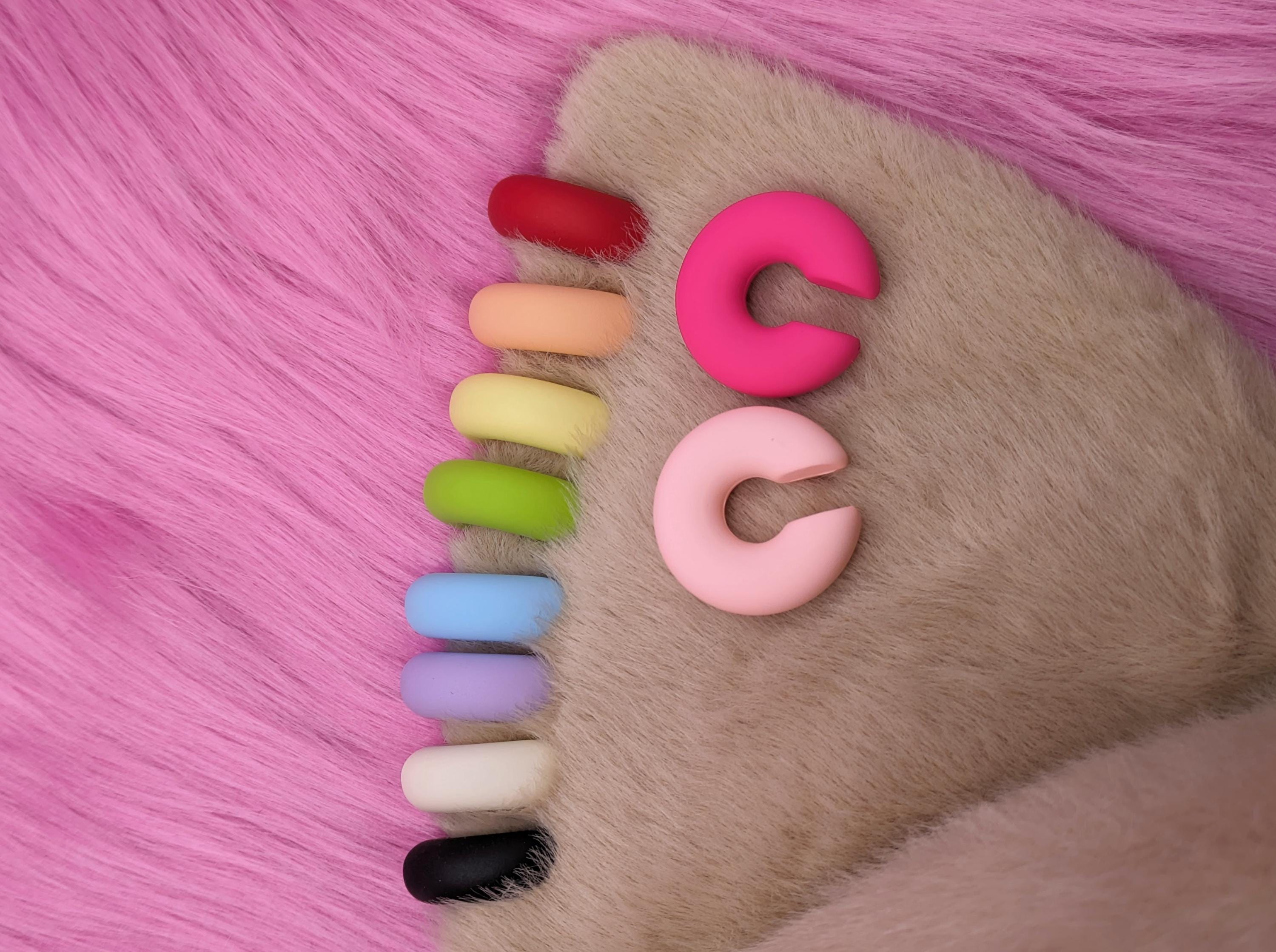 Plain Colour Acrylic Fursuit Cosplay No-Pierce Earrings & Piercings