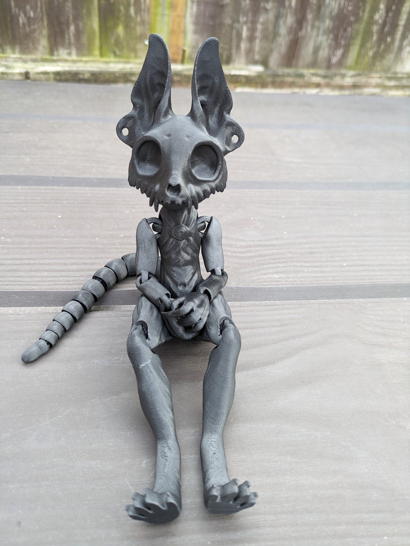 Spooky Skeleton Dog Flexi Printed Skully Doll - Licensed UK Seller