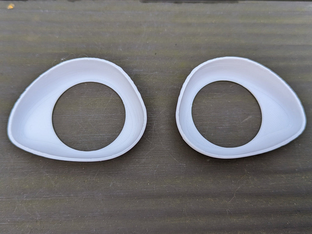 Fursuit Eye Blanks and Mesh (pair) - 3D Printed - Custom Size (Design: Alt Cat)