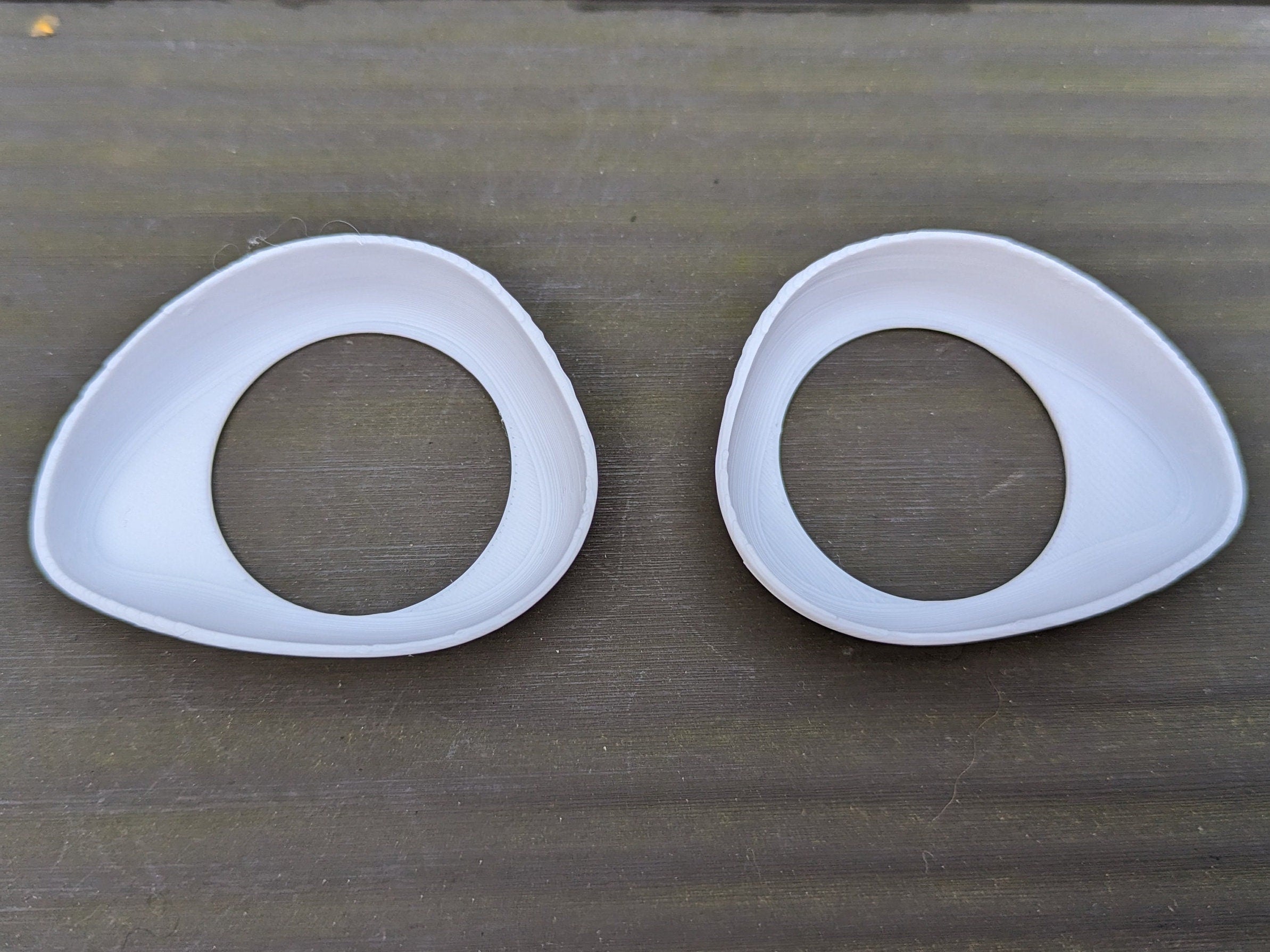 Fursuit Eye Blanks and Mesh (pair) - 3D Printed - Custom Size (Design: Alt Cat)