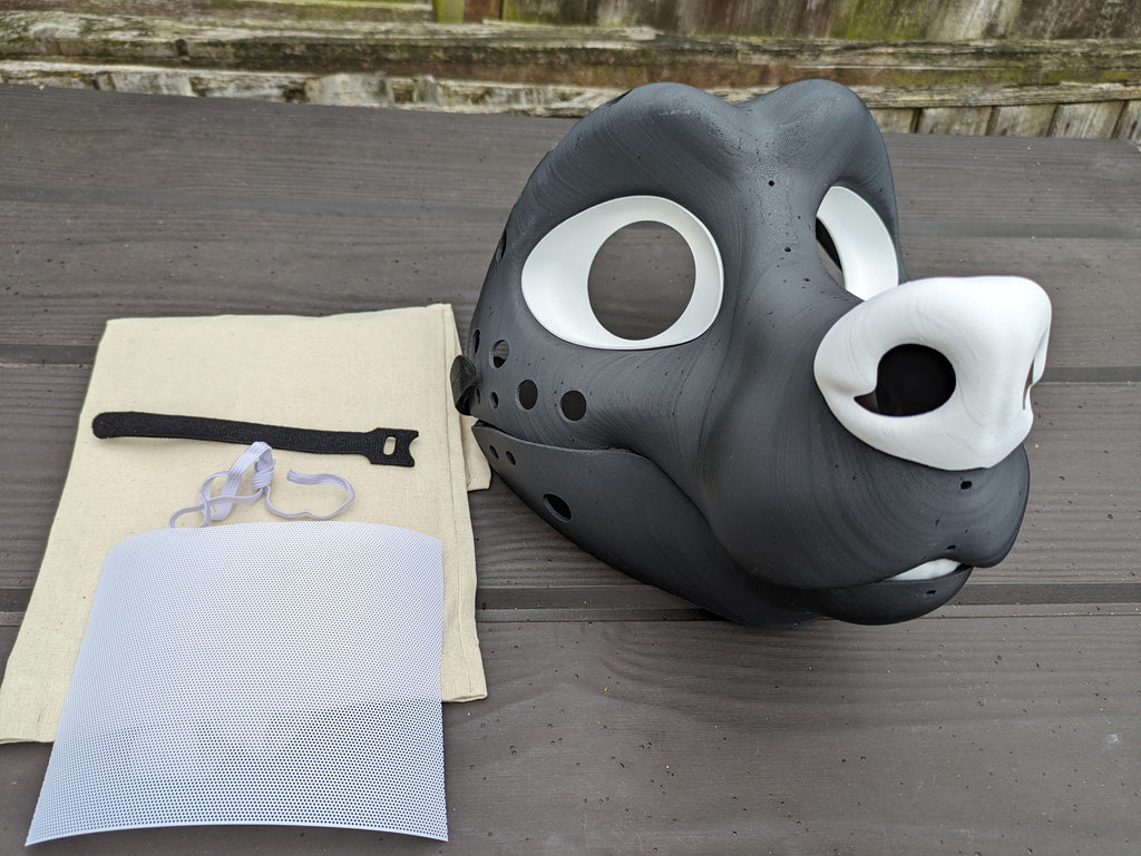 Husky Toony Canine - 3D Printed Fursuit Head Blank Complete Headbase Kit