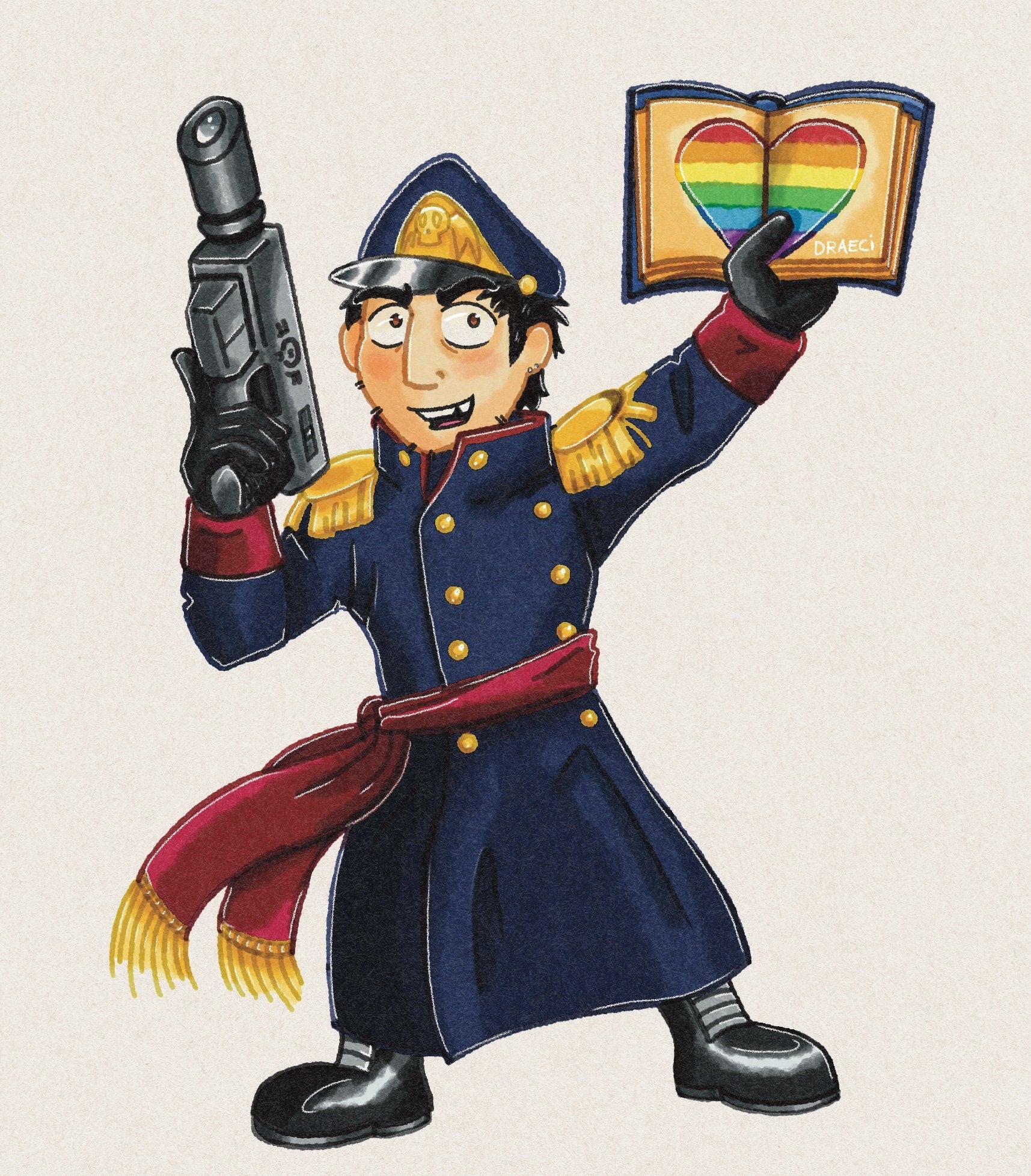 “Reckless Compassion” Commissar Pride - Gloss Vinyl Sticker